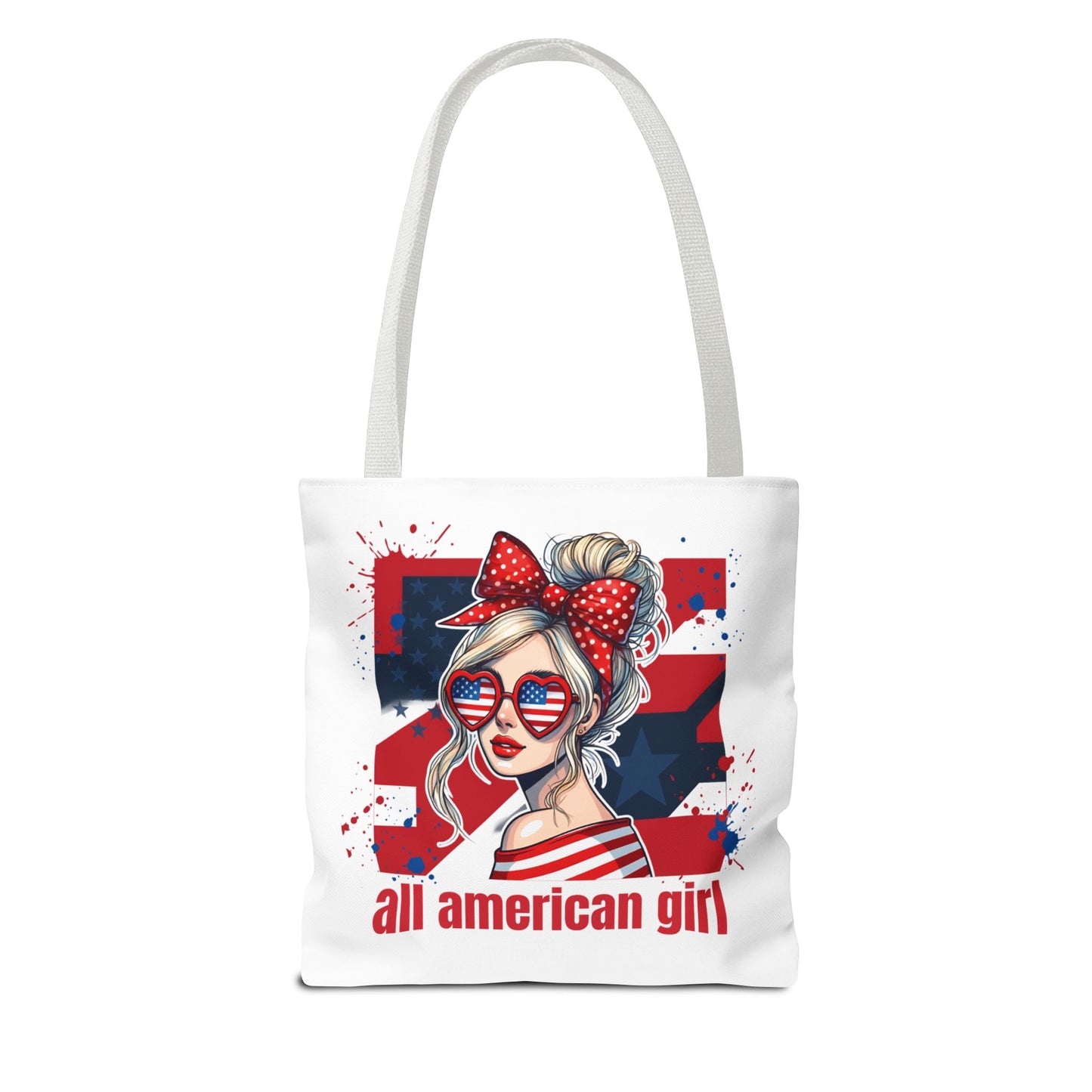 #250 All American Girl Patriotic Tote Bag