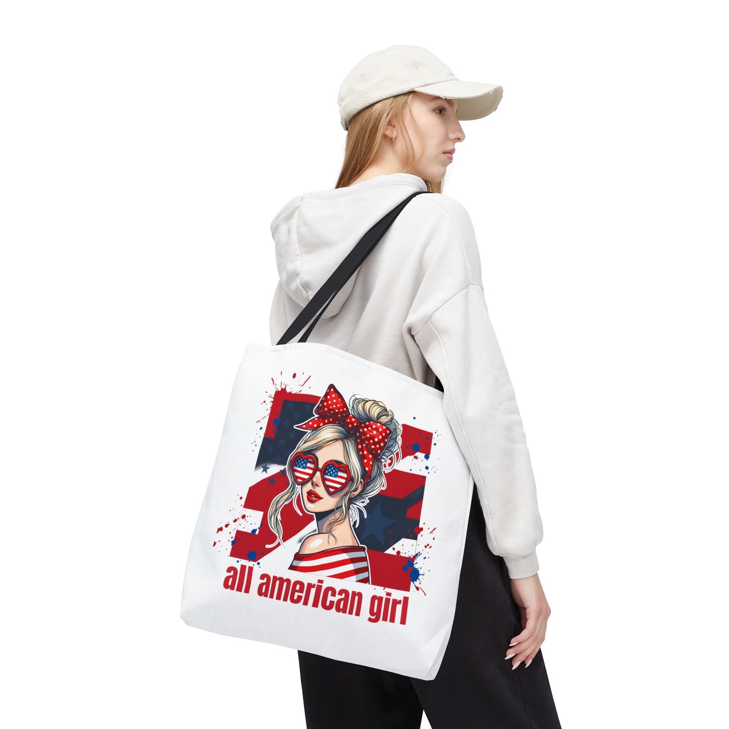 #250 All American Girl Patriotic Tote Bag