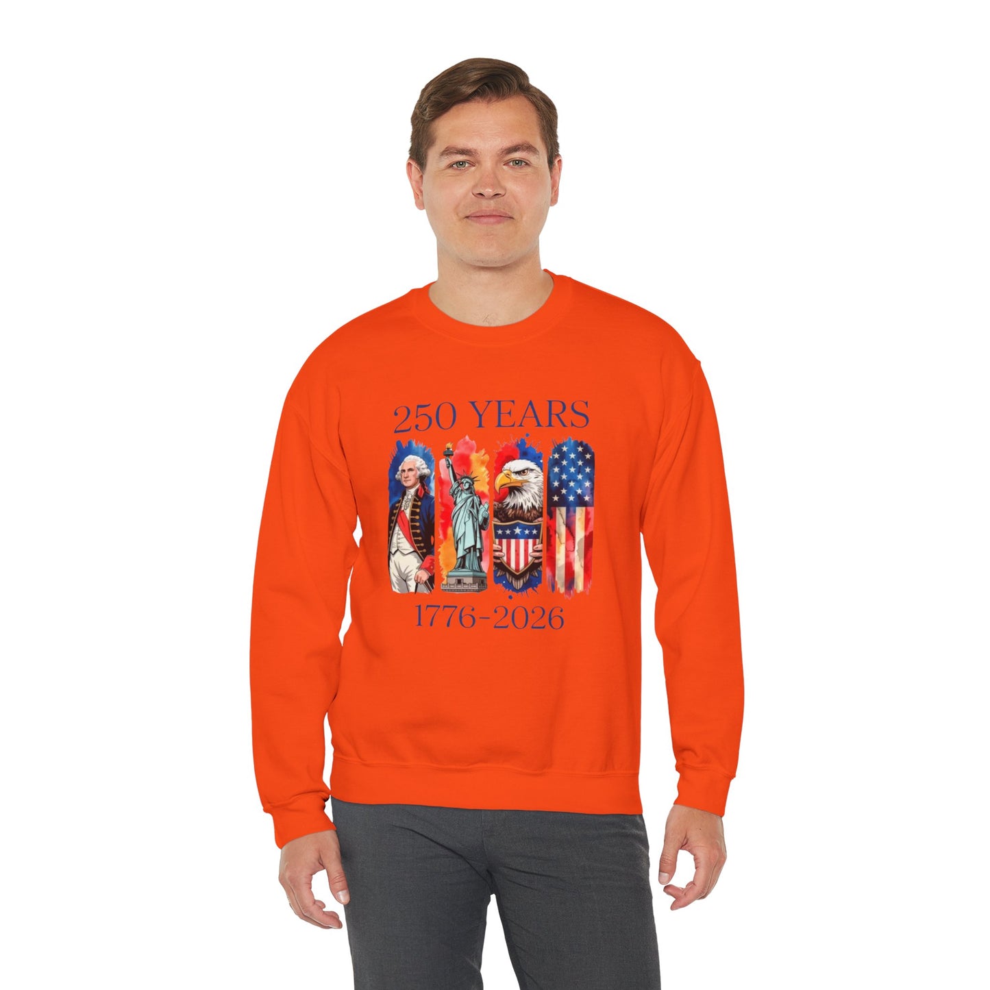 #250 250 Years American History Celebration 1776–2026 Patriotic Crewneck Sweatshirt