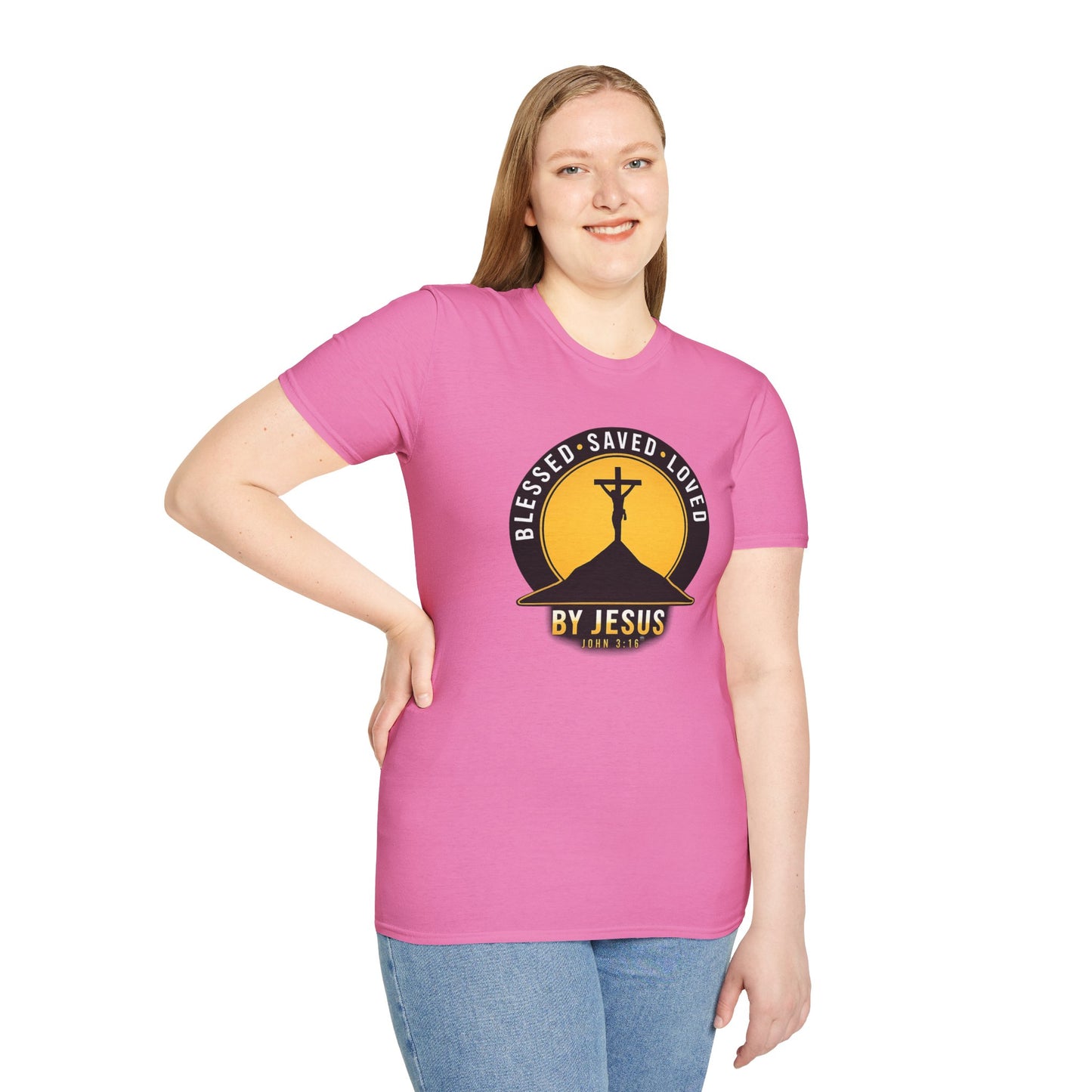 Blessed • Saved • Loved by Jesus T-Shirt — Christian Faith Tee