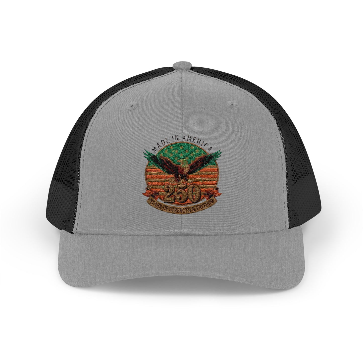 #250 Made in America Eagle 250th Anniversary Patriotic Snapback Trucker Cap