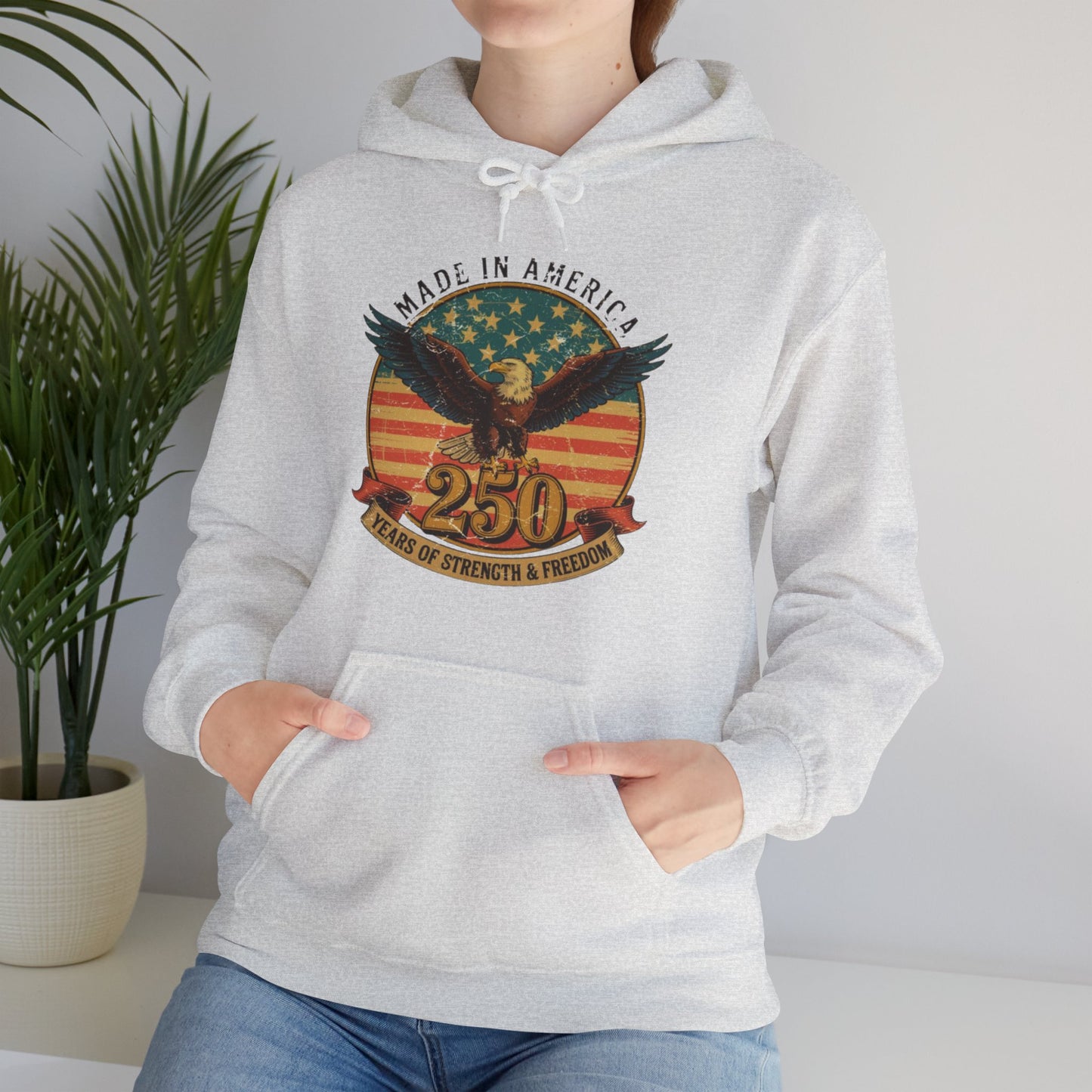 #250 Made in America Eagle 250th Anniversary Patriotic Hoodie