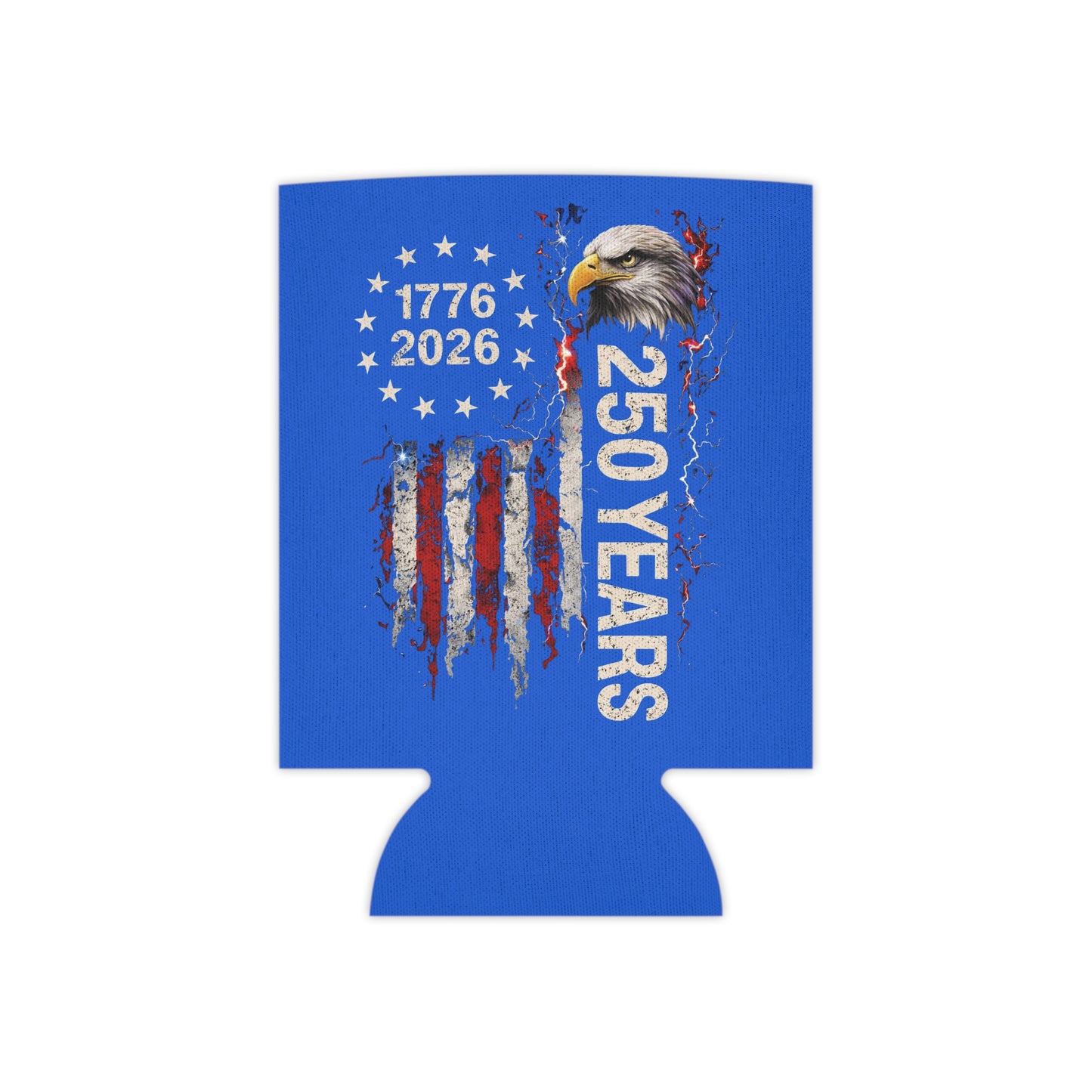 #250 1776-2026 250 Years USA Bicentennial Eagle Can Cooler - Beverage Koozie