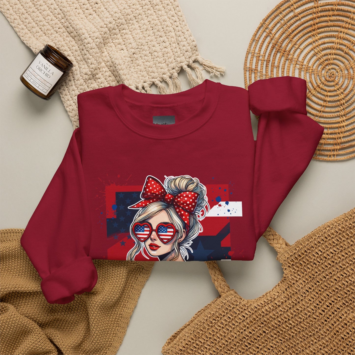#250 All American Girl Patriotic Sweatshirt