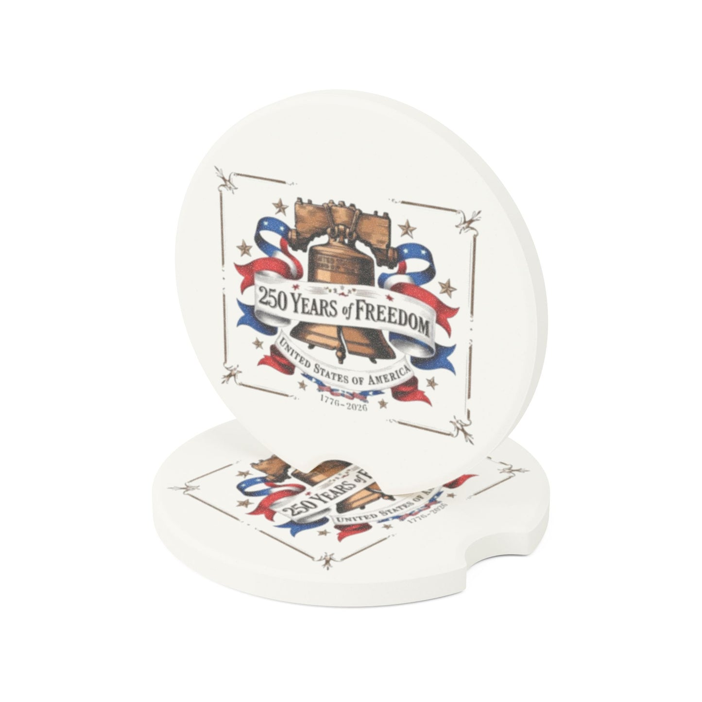 #250 250 Years of Freedom Liberty Bell Car Coaster Insert