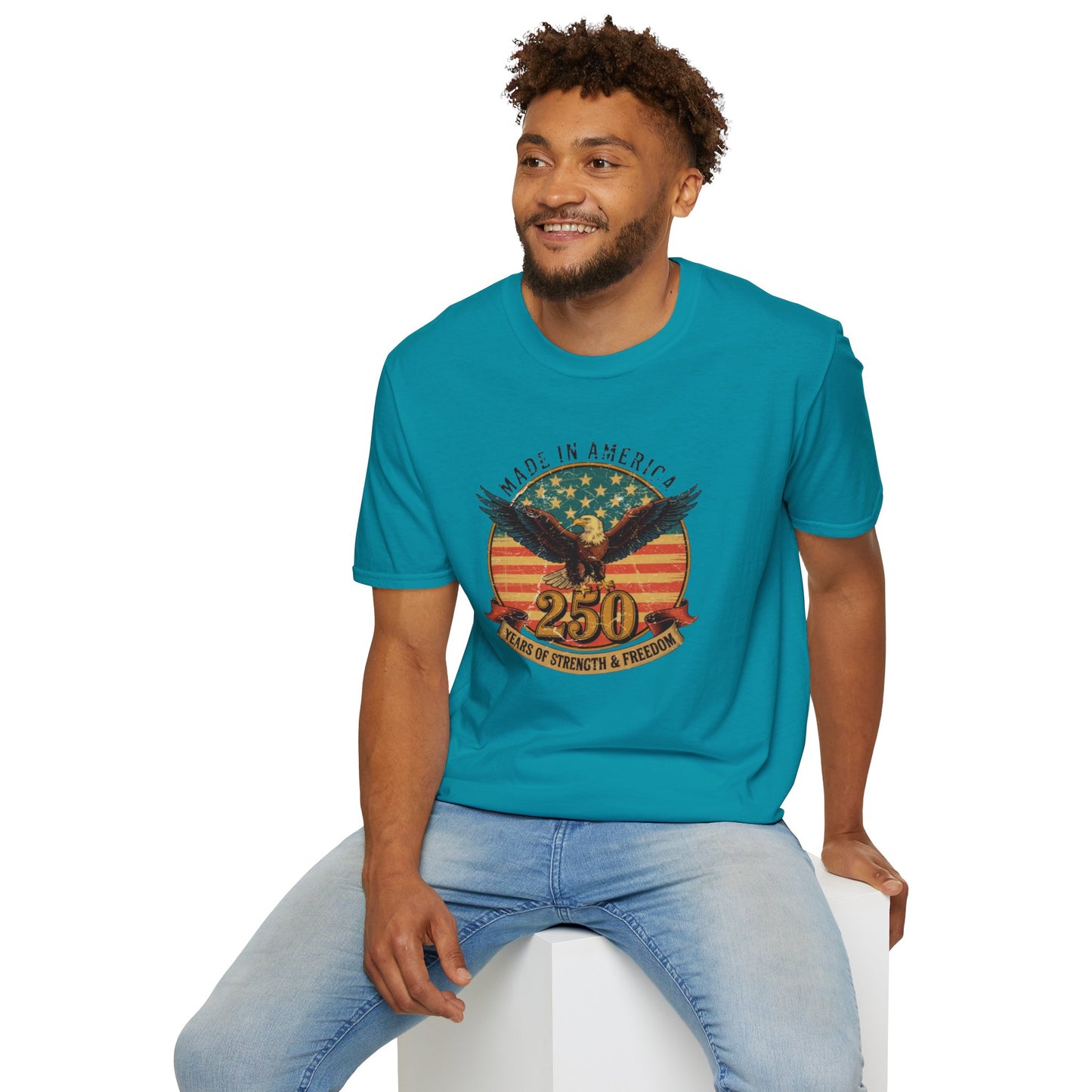 #250 Made in America Eagle 250th Anniversary Patriotic T-Shirt