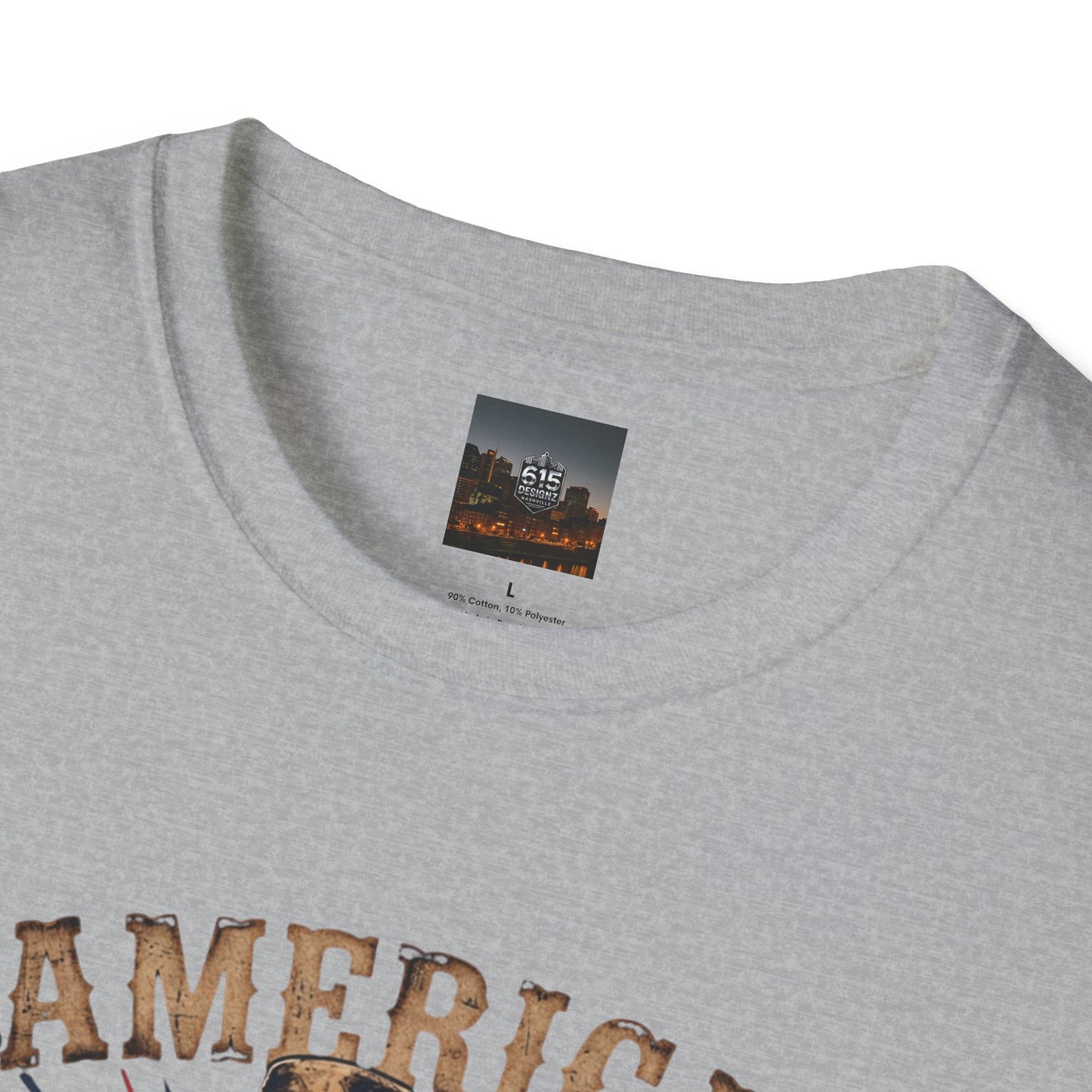 #250 America 250 Strong Patriotic Bull with American Flag T-Shirt