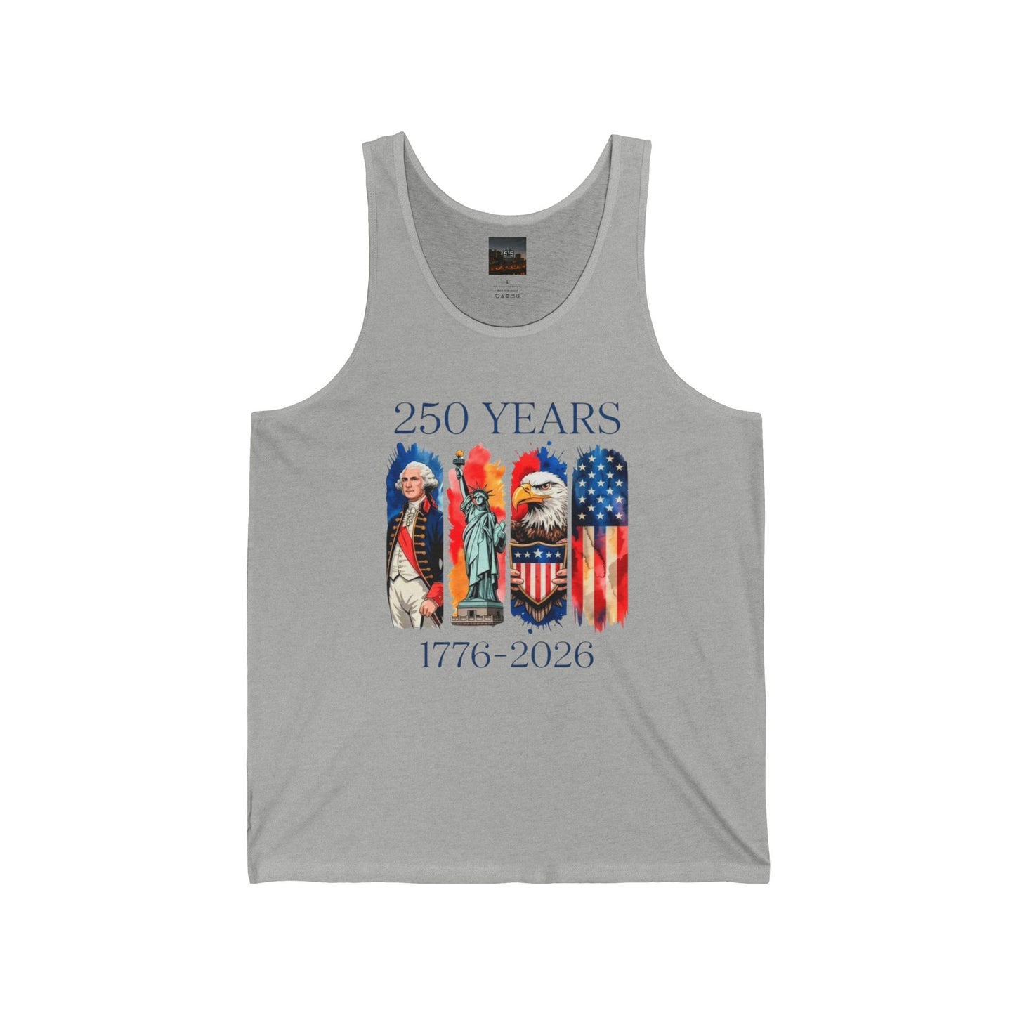 #250 250 Years American History Celebration 1776–2026 Patriotic Jersey Tank Top
