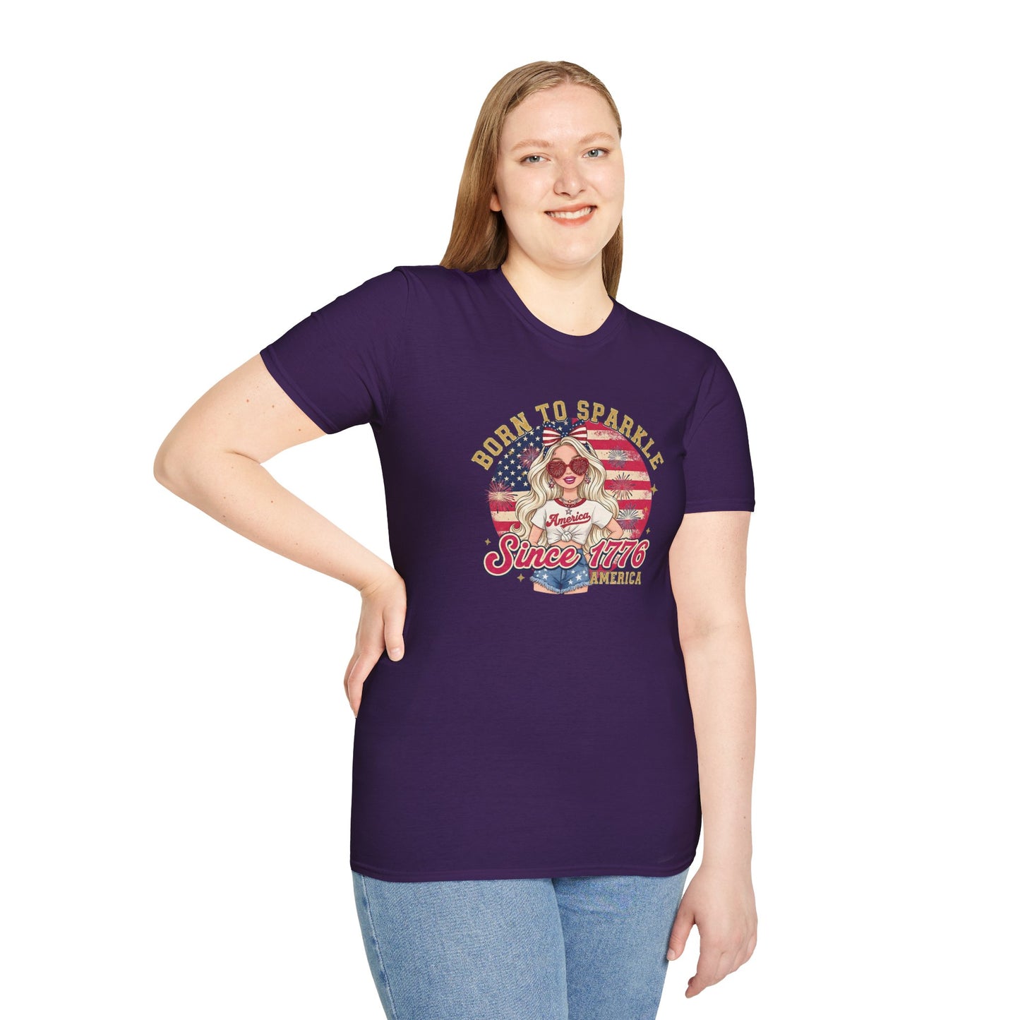 #250 "Born to Sparkle Since 1776" Patriotic T-Shirt