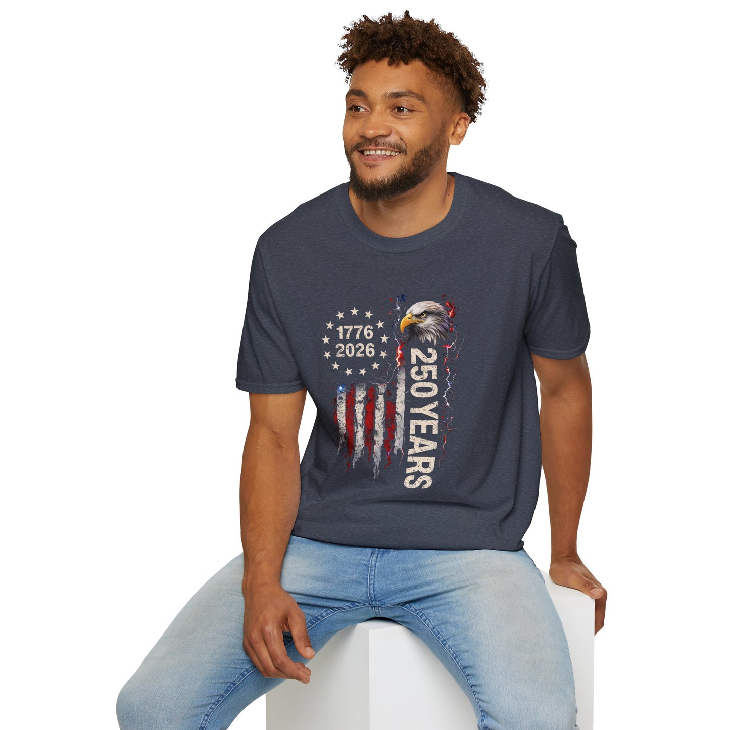 #250 1776-2026 250 Years USA Bicentennial Eagle T-Shirt