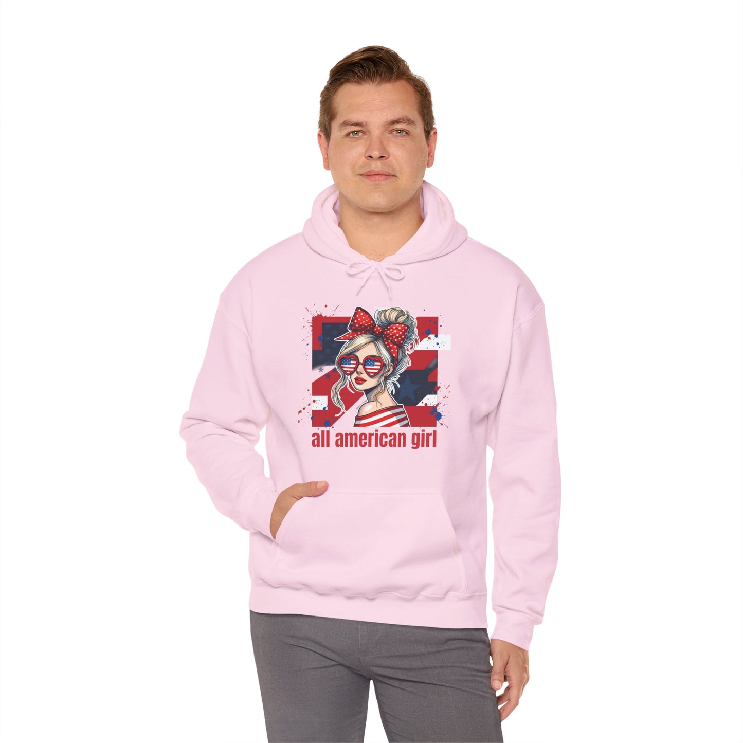 #250 All American Girl Patriotic Hoodie
