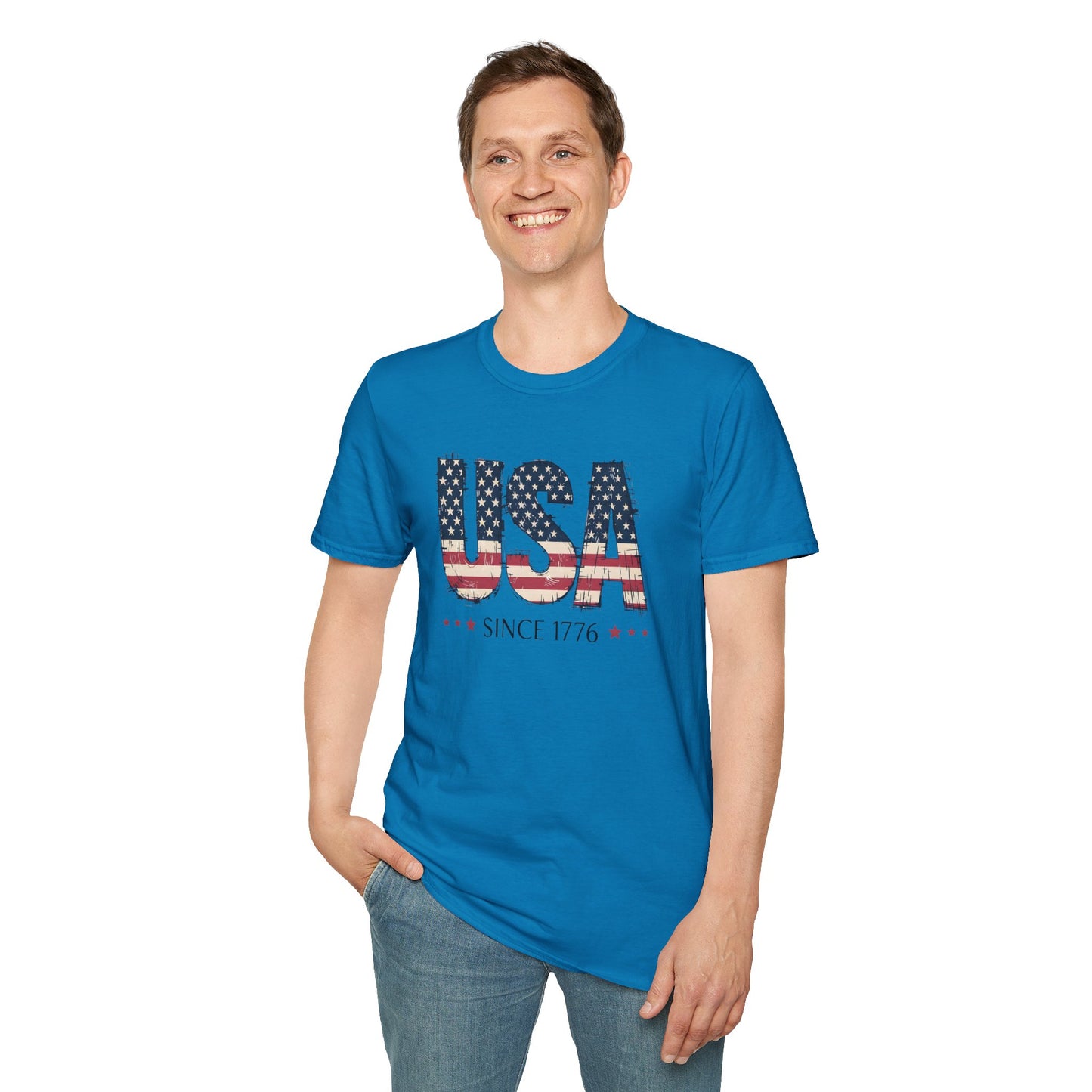#250 USA Flag "USA Since 1776" Patriotic T-Shirt