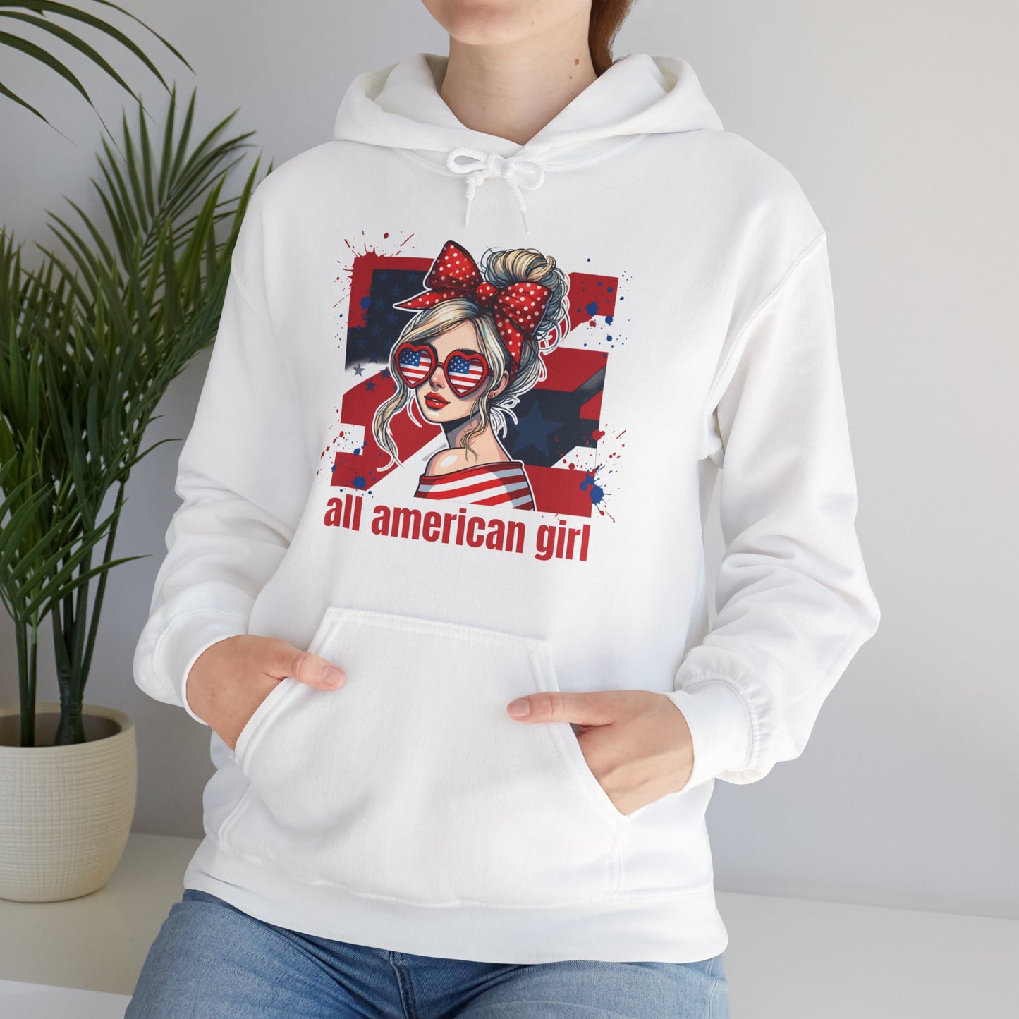 #250 All American Girl Patriotic Hoodie
