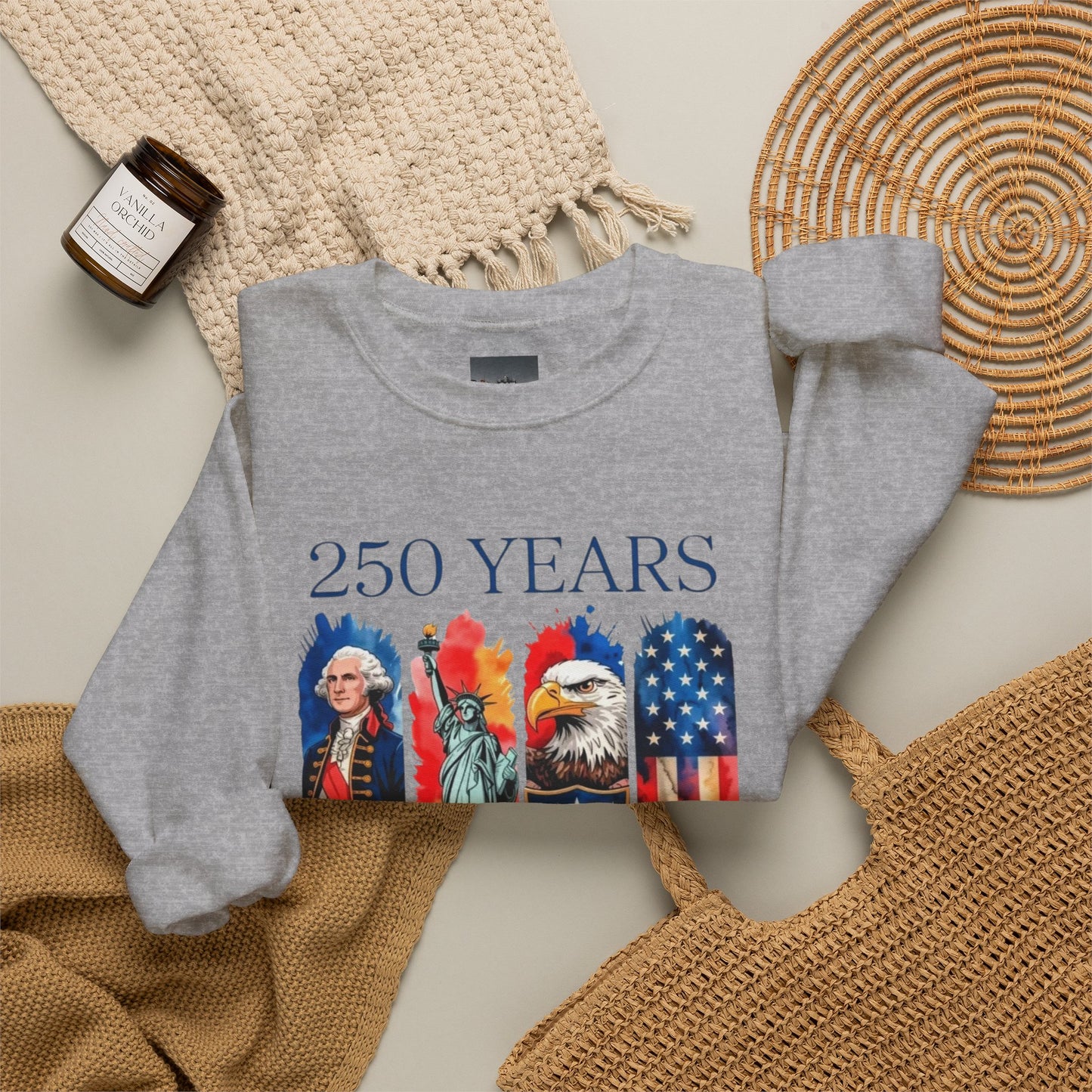 #250 250 Years American History Celebration 1776–2026 Patriotic Crewneck Sweatshirt