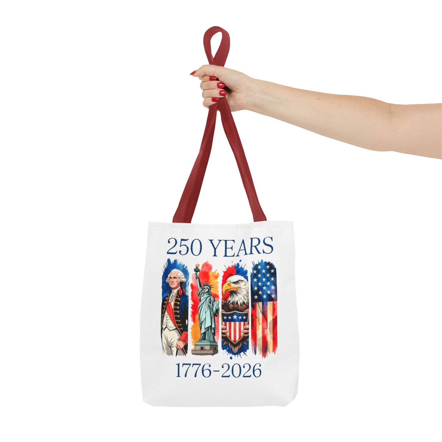 #250 250 Years American History Celebration 1776–2026 Patriotic Tote Bag