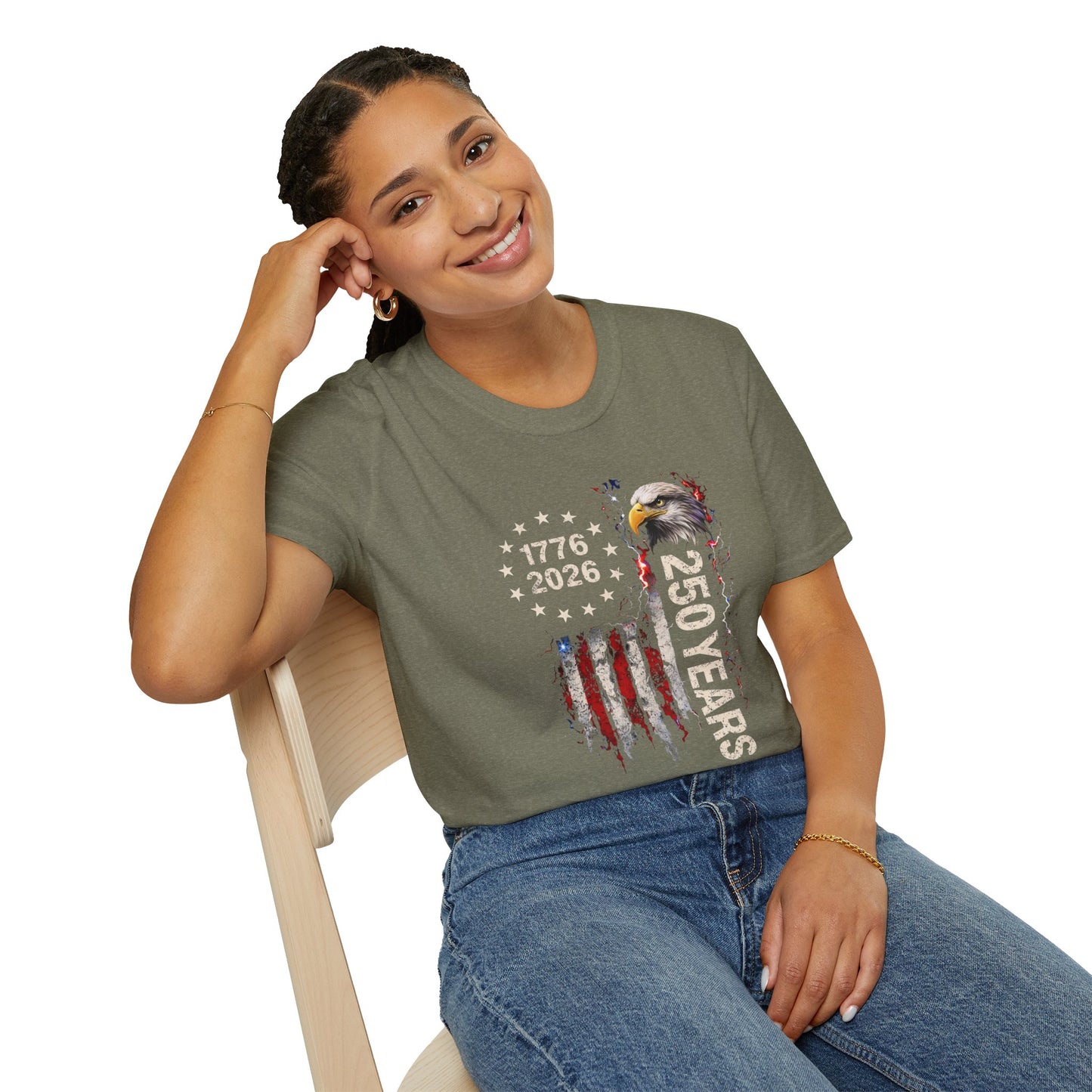 #250 1776-2026 250 Years USA Bicentennial Eagle T-Shirt