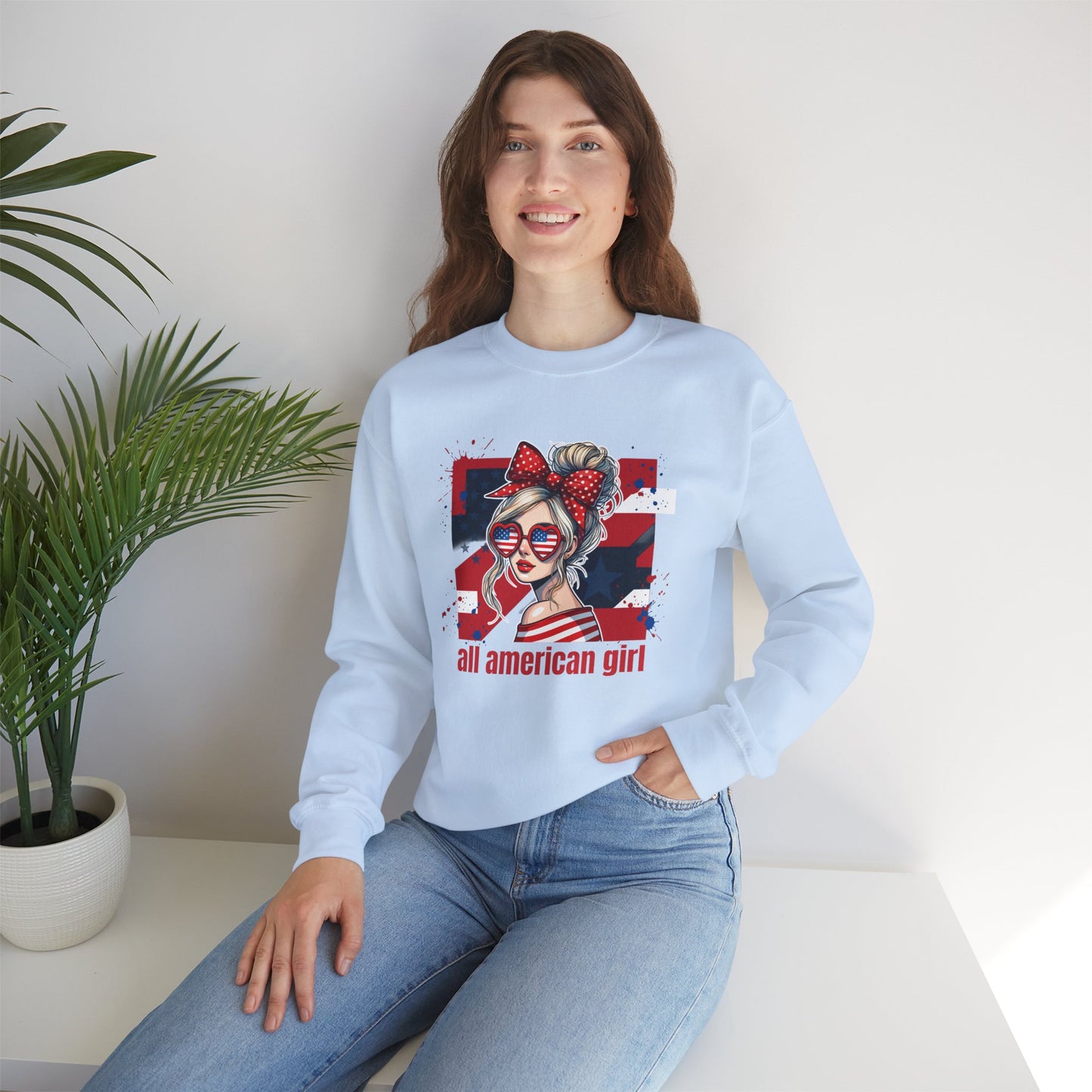 #250 All American Girl Patriotic Sweatshirt