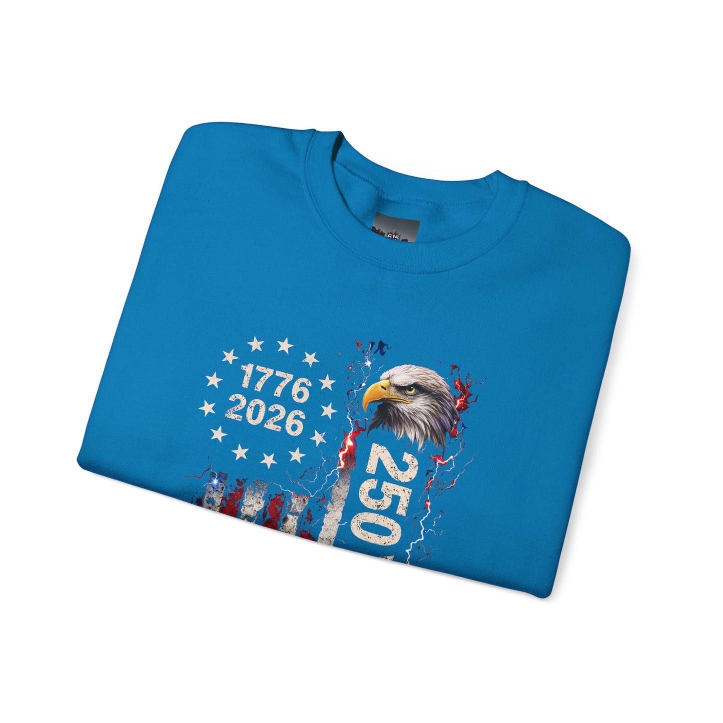 #250 1776-2026 250 Years USA Bicentennial Eagle Crewneck Sweatshirt