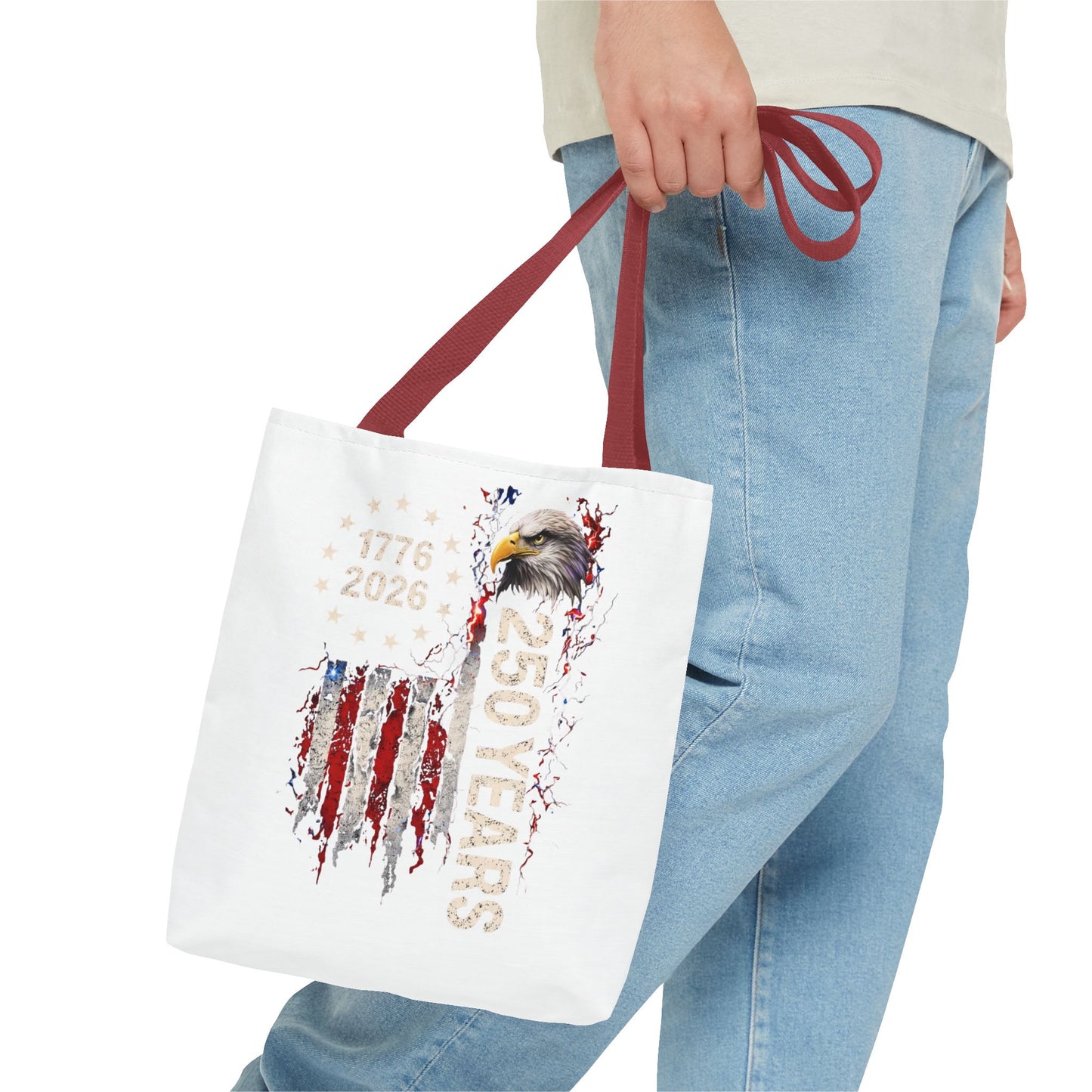 #250 1776-2026 250 Years USA Bicentennial Eagle Tote Bag