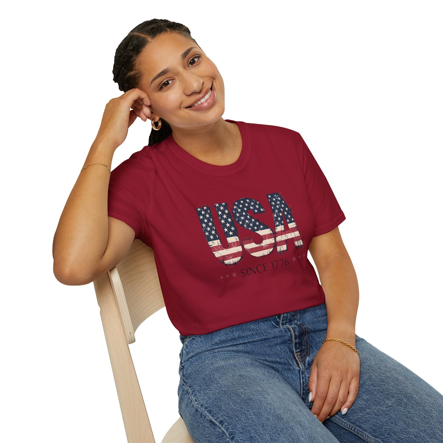 #250 USA Flag "USA Since 1776" Patriotic T-Shirt