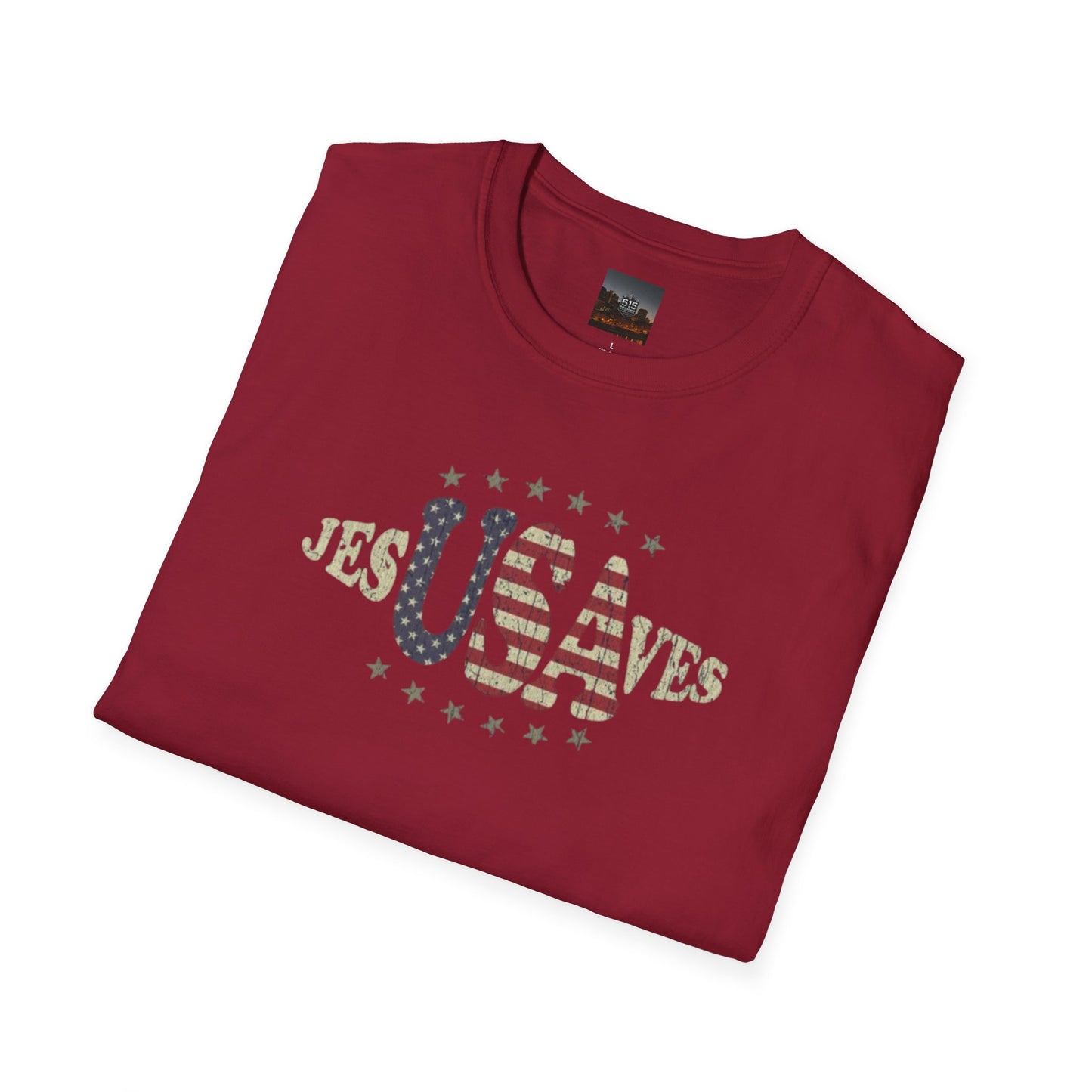 JesUSAves Patriotic T-Shirt — American Flag Christian Faith Tee