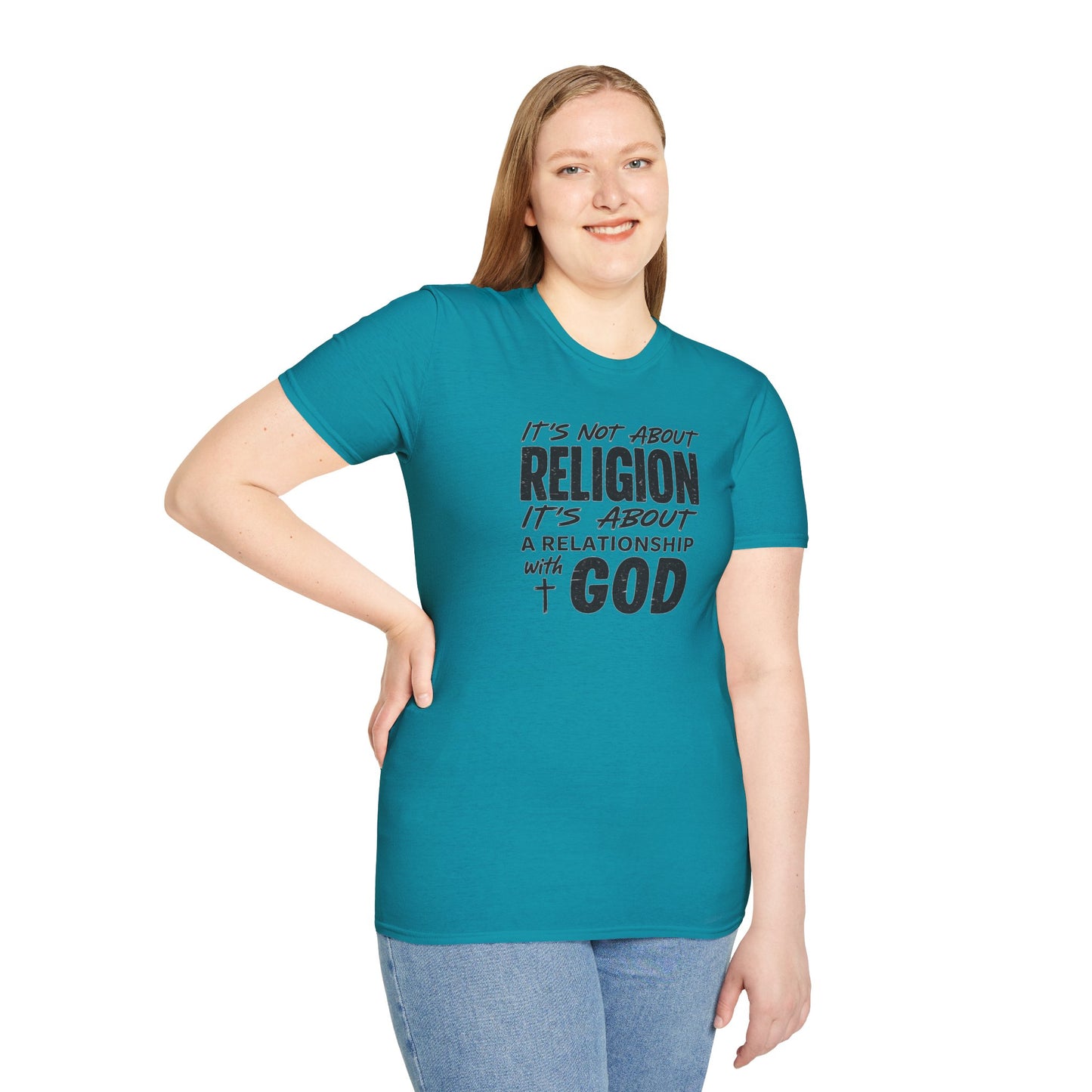 It's Not About Religion, It's About a Relationship with God - Christian Message T-Shirt