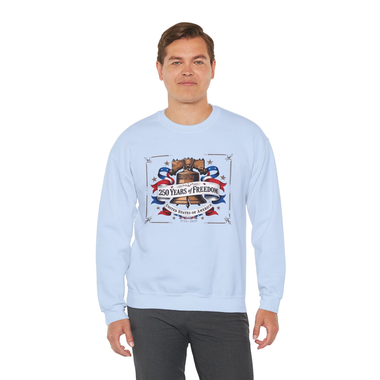 #250 250 Years of Freedom Liberty Bell Crewneck Sweatshirt