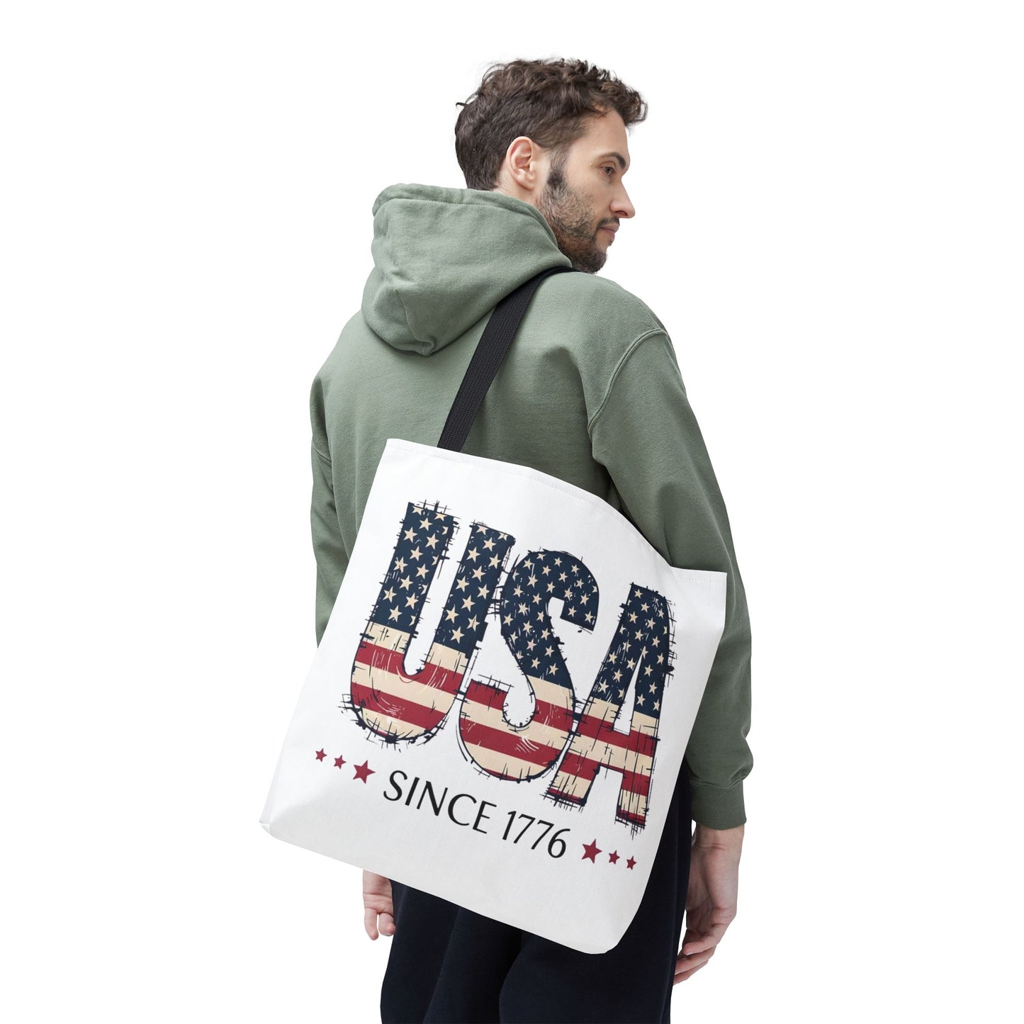 #250 USA Flag "USA Since 1776" Patriotic Tote Bag