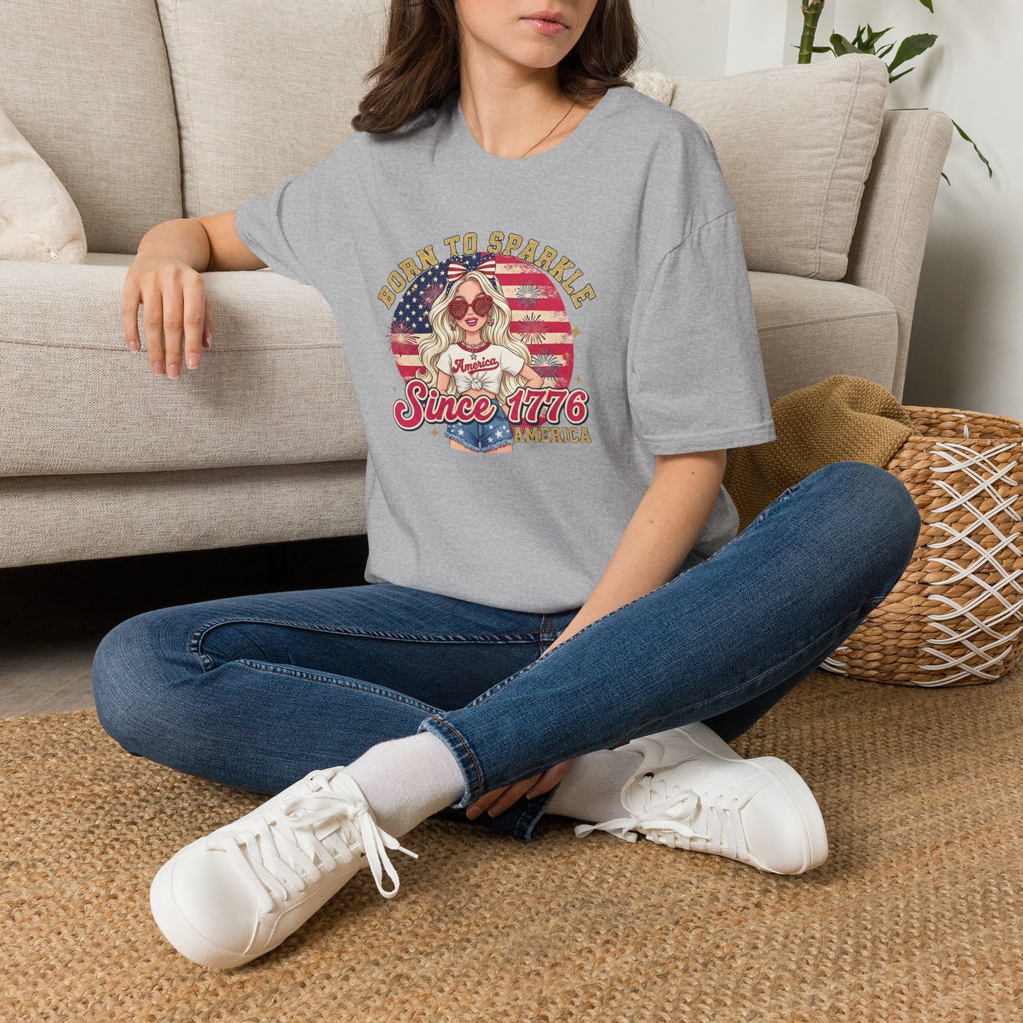 #250 "Born to Sparkle Since 1776" Patriotic T-Shirt