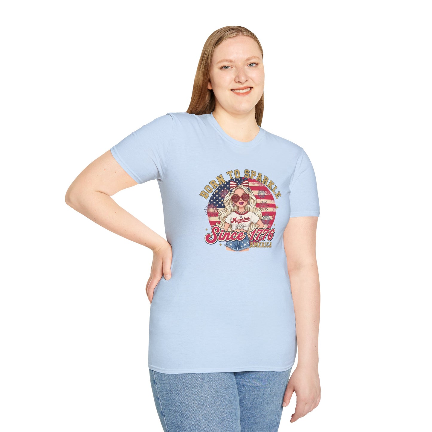 #250 "Born to Sparkle Since 1776" Patriotic T-Shirt