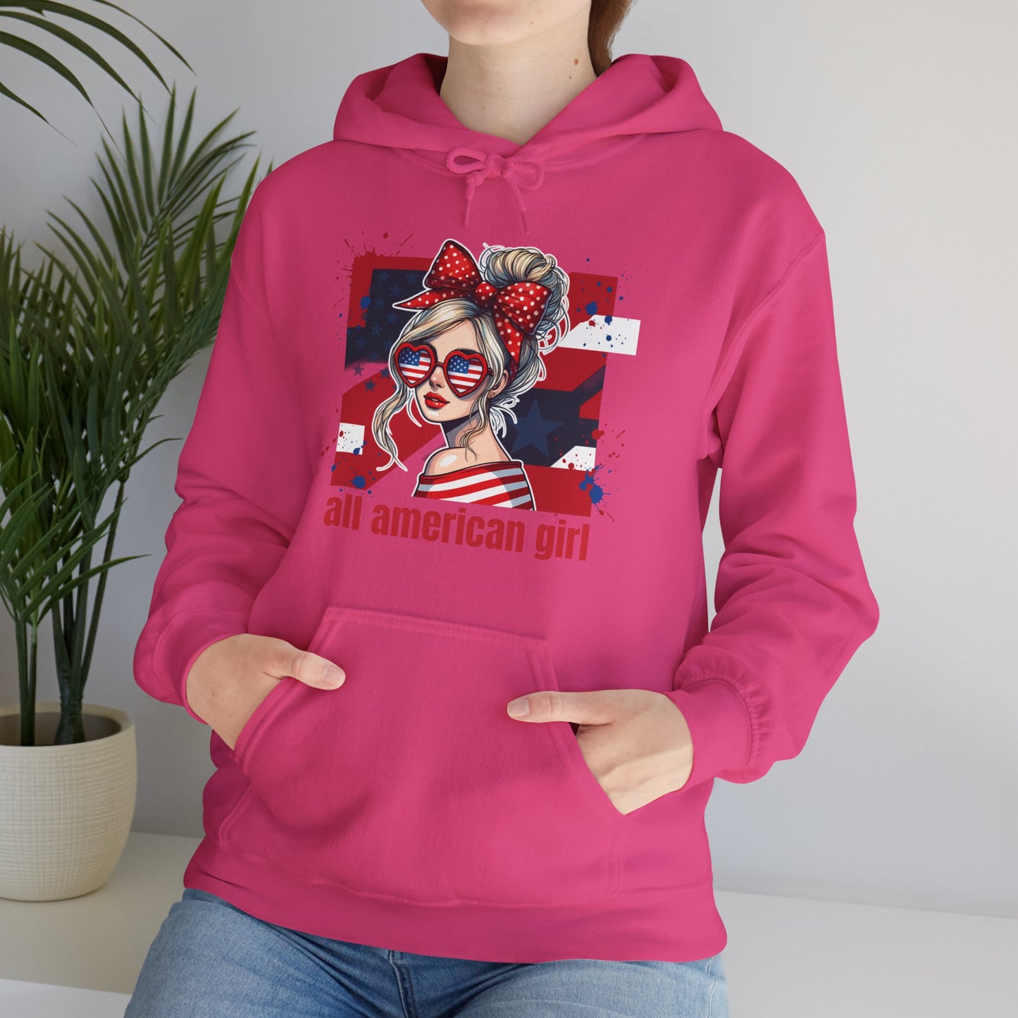#250 All American Girl Patriotic Hoodie