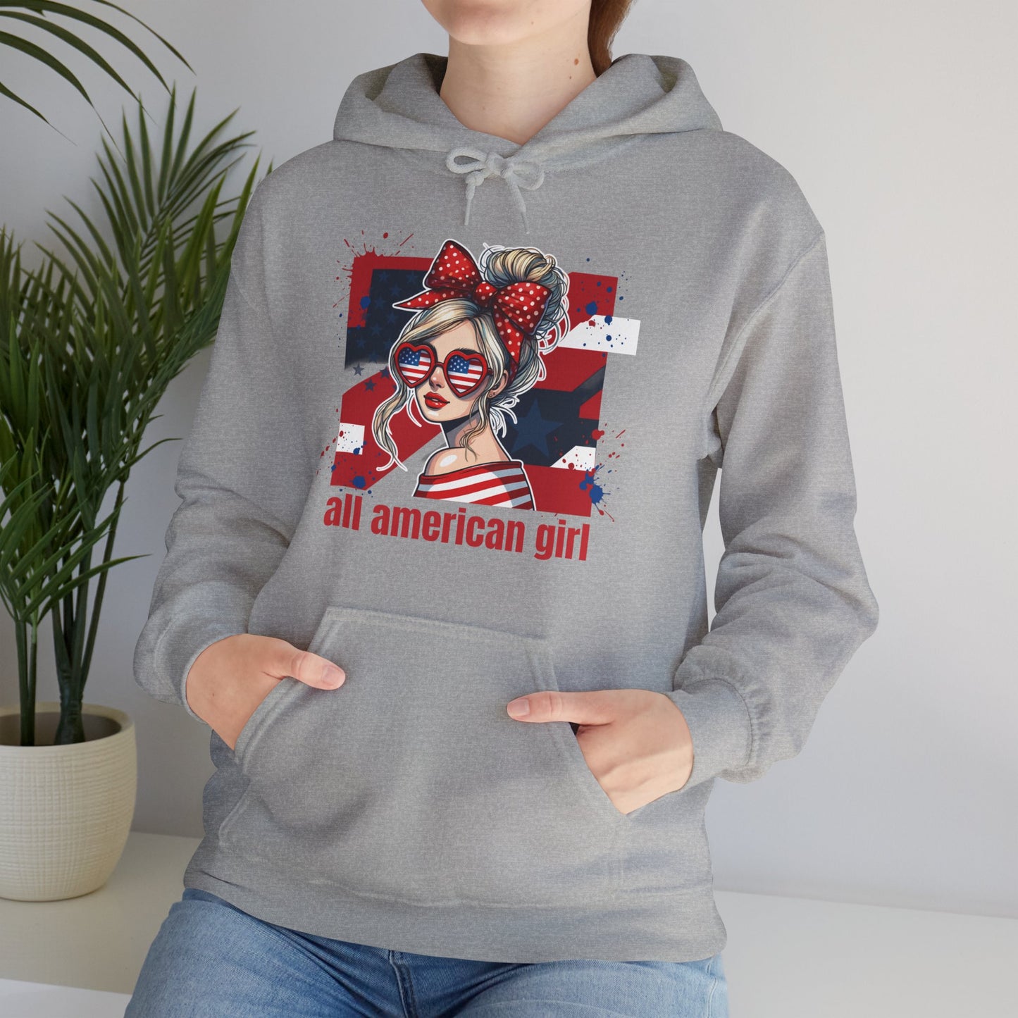 #250 All American Girl Patriotic Hoodie