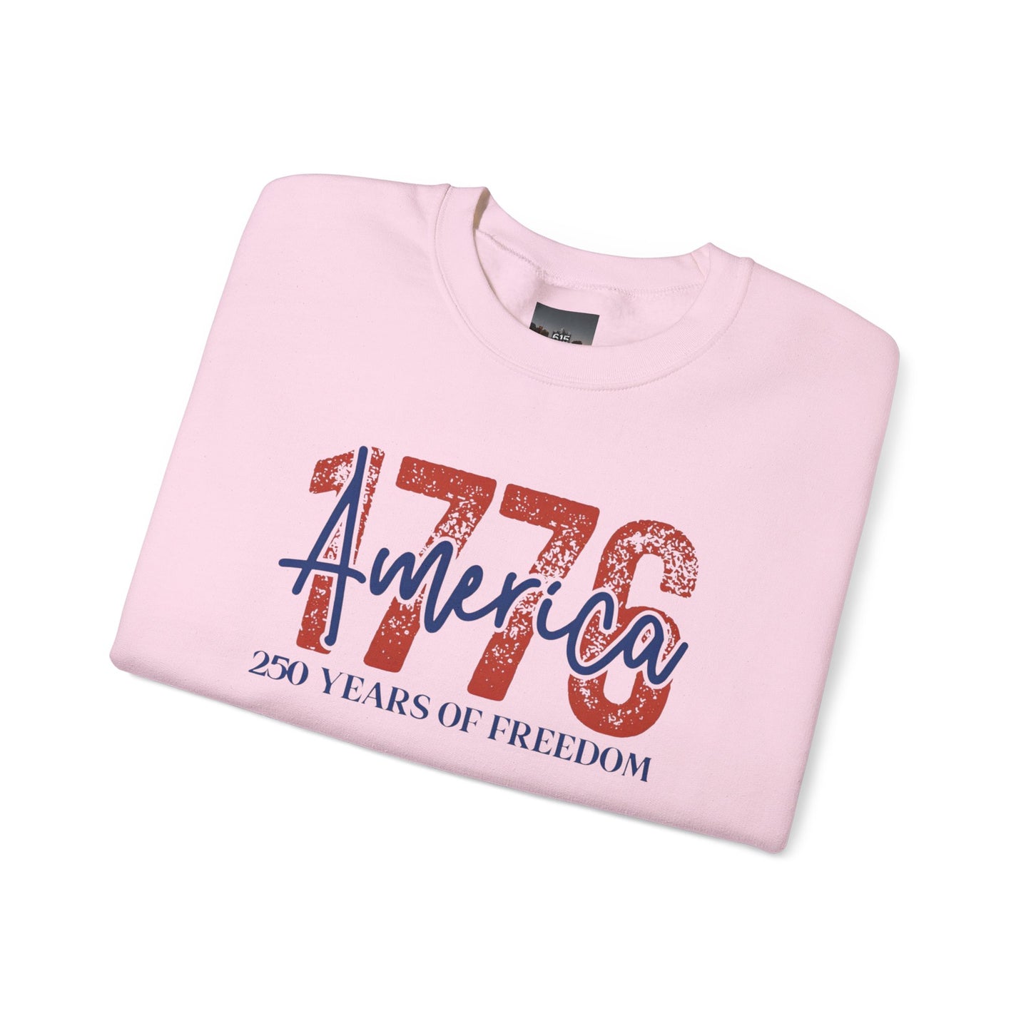 #250 1776 America: 250 Years of Freedom' Patriotic Independence Day Crewneck Sweatshirt