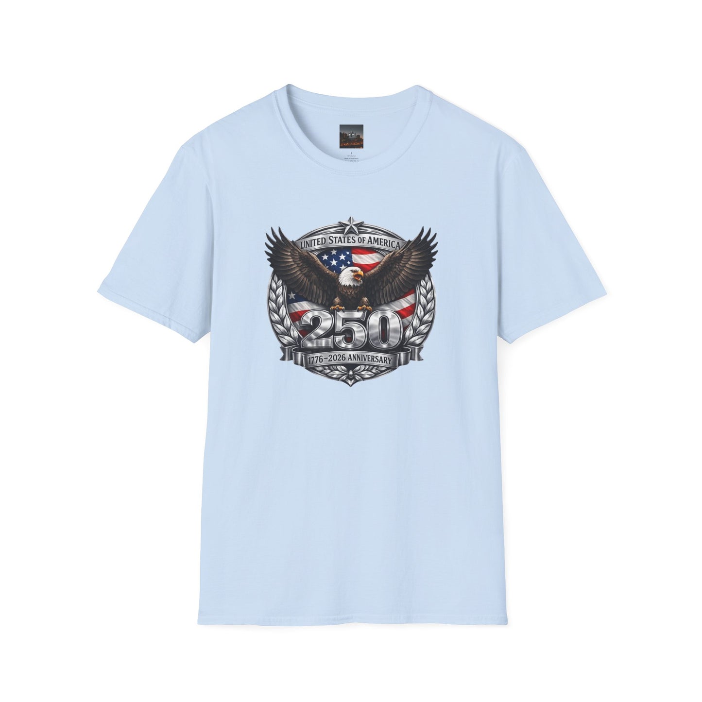 #250 Patriotic Bald Eagle 250 United States Emblem T-Shirt