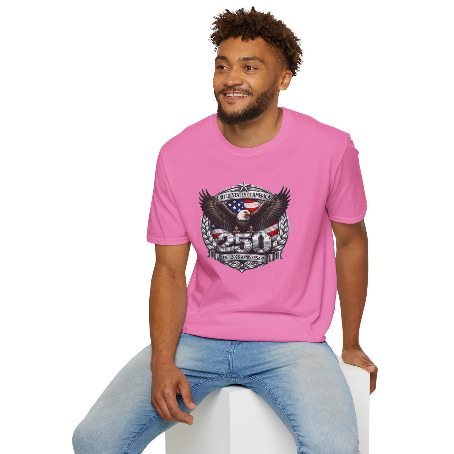 #250 Patriotic Bald Eagle 250 United States Emblem T-Shirt