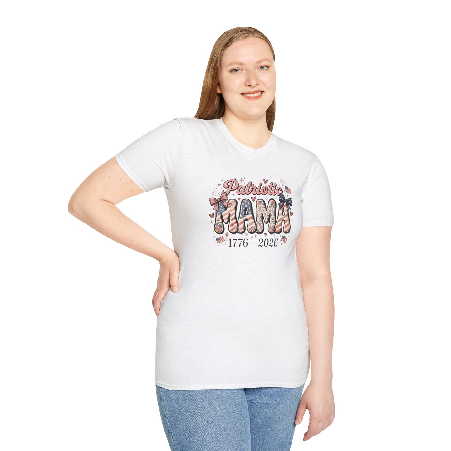 #250 Patriotic Mama 1776–2026 American Flag T-Shirt