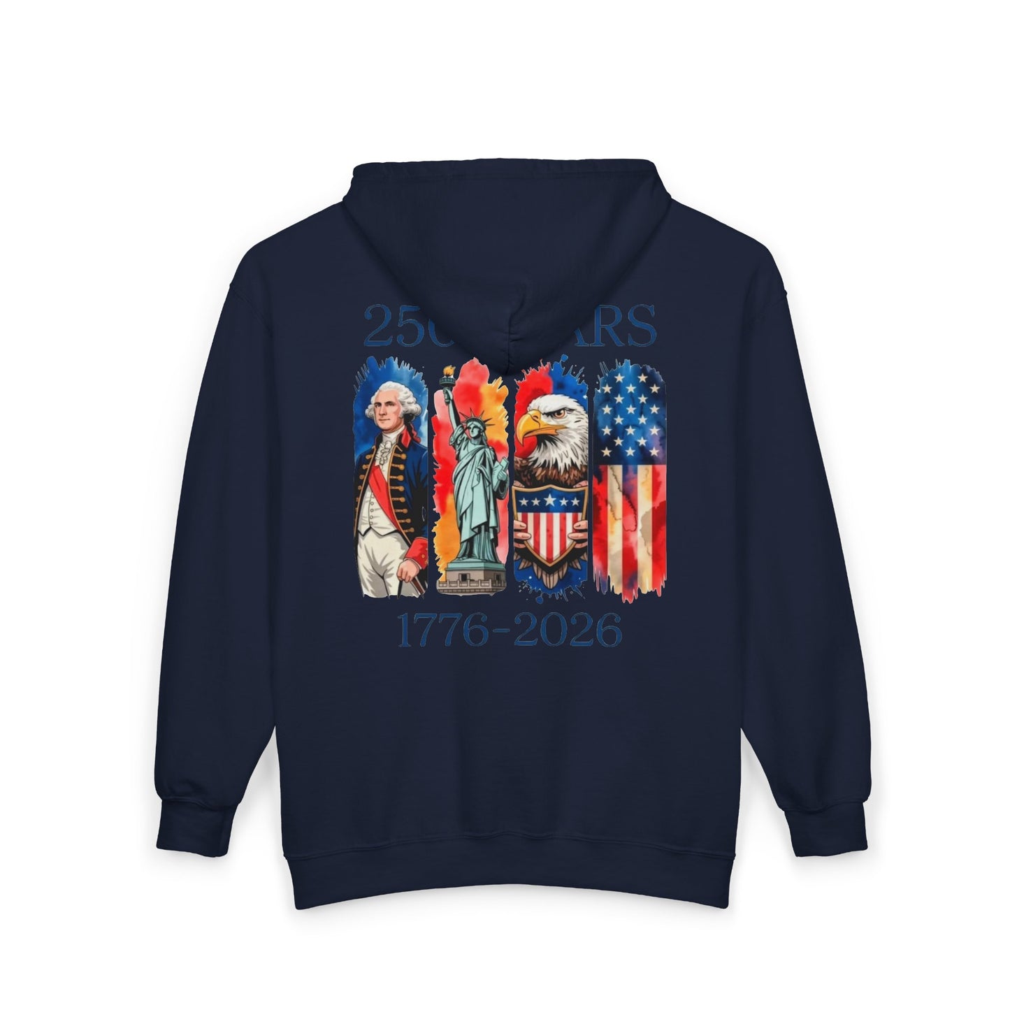 #250 250 Years American History Celebration 1776–2026 Patriotic Zip Hoodie