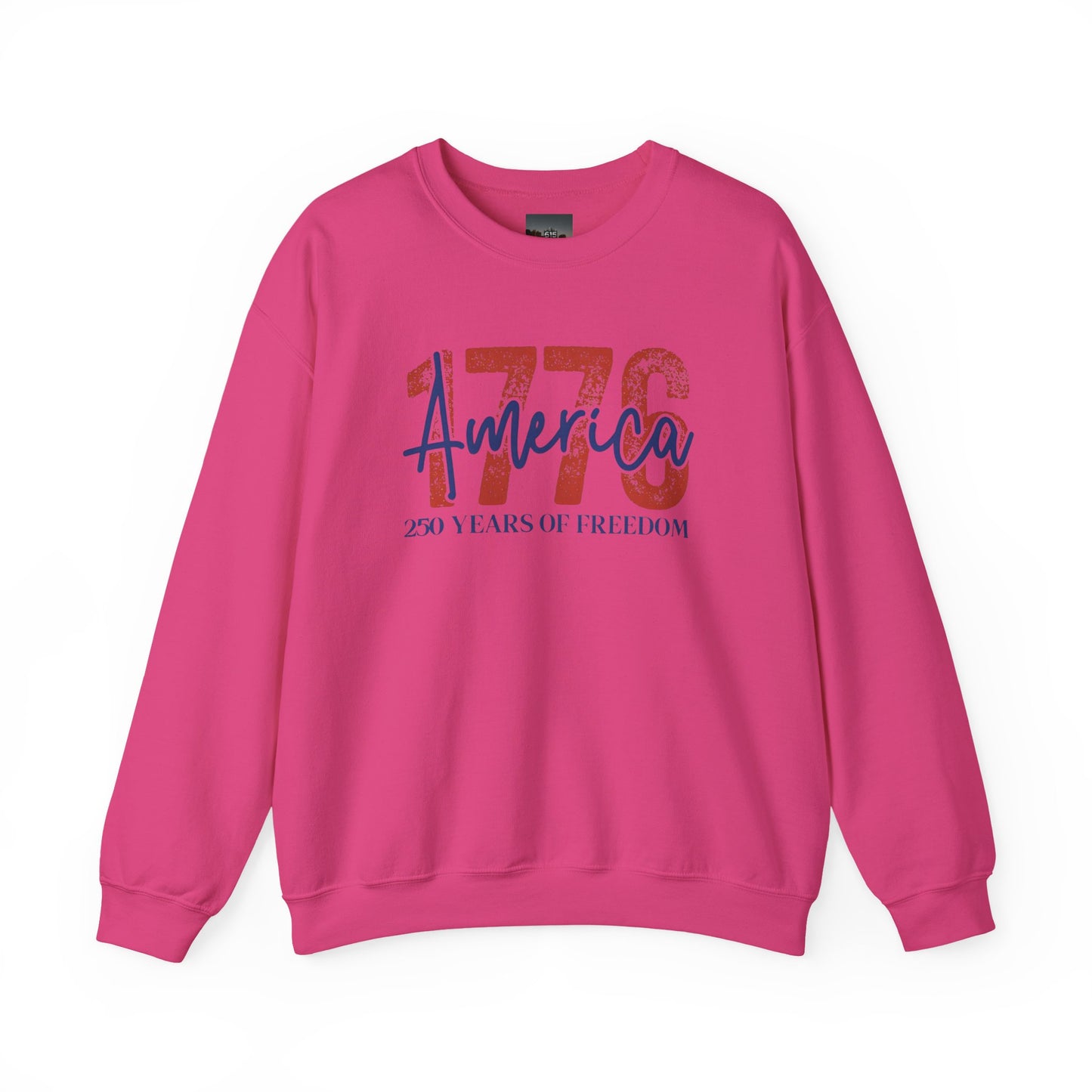 #250 1776 America: 250 Years of Freedom' Patriotic Independence Day Crewneck Sweatshirt