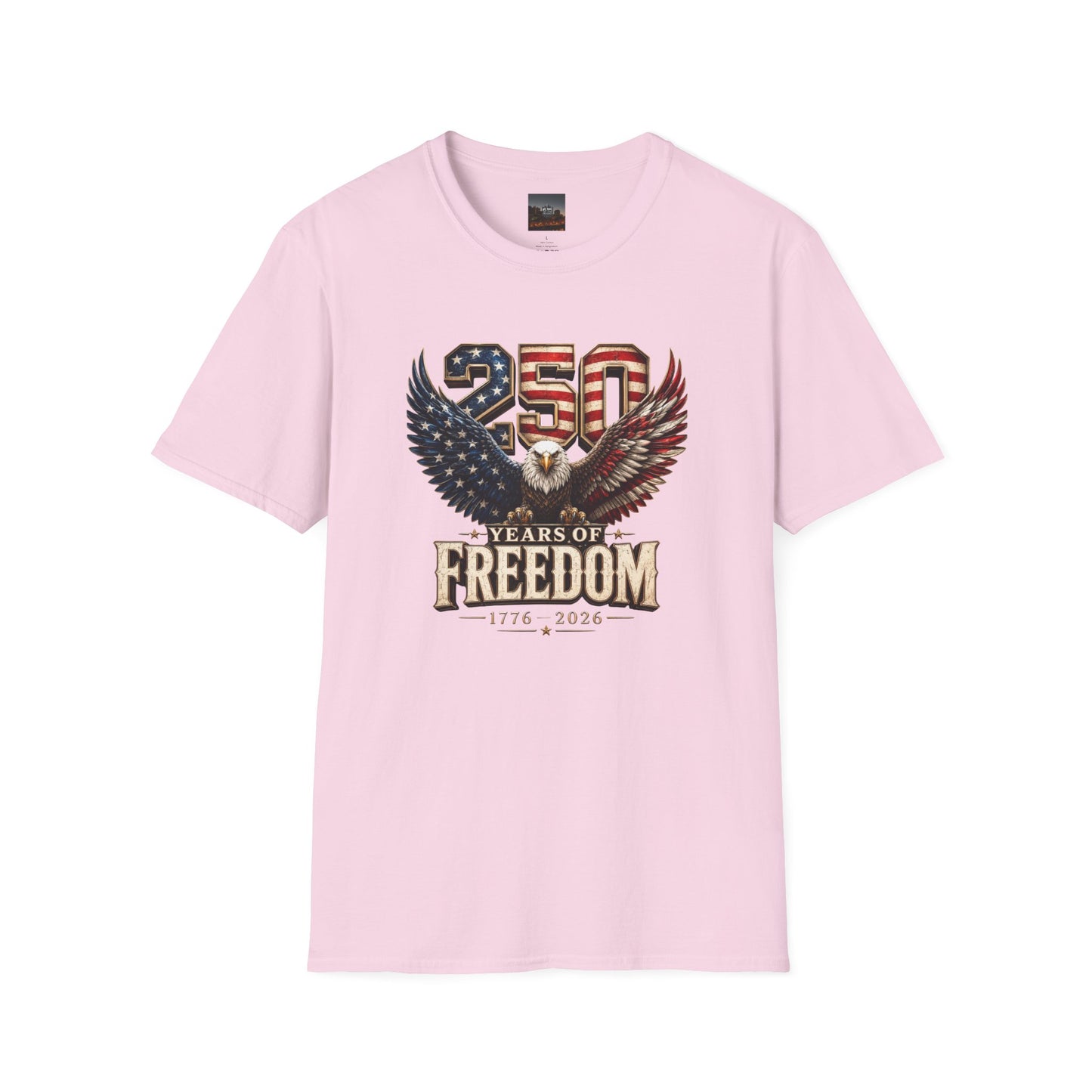 #250 250 Years of Freedom Eagle Patriotic American Flag Anniversary (1776–2026) T-Shirt