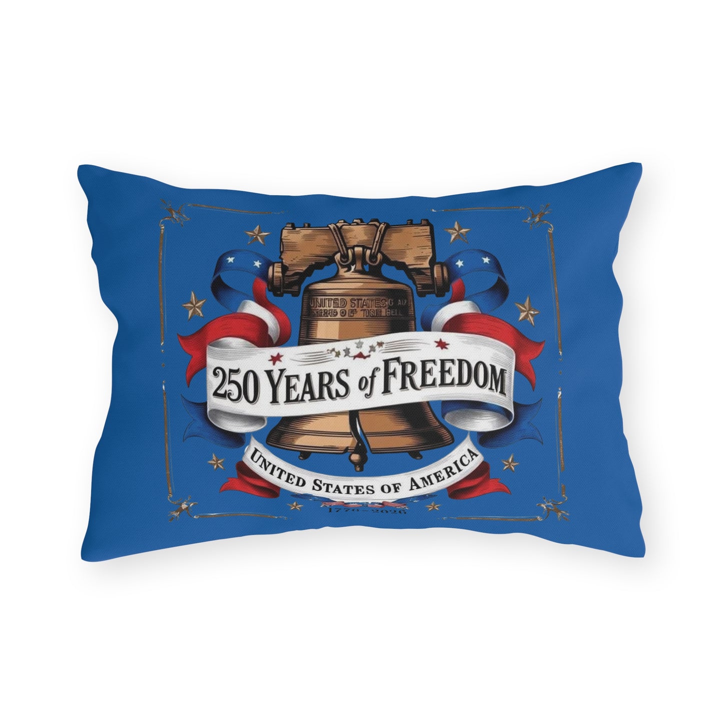 #250 250 Years of Freedom Liberty Bell Outdoor Throw Pillow