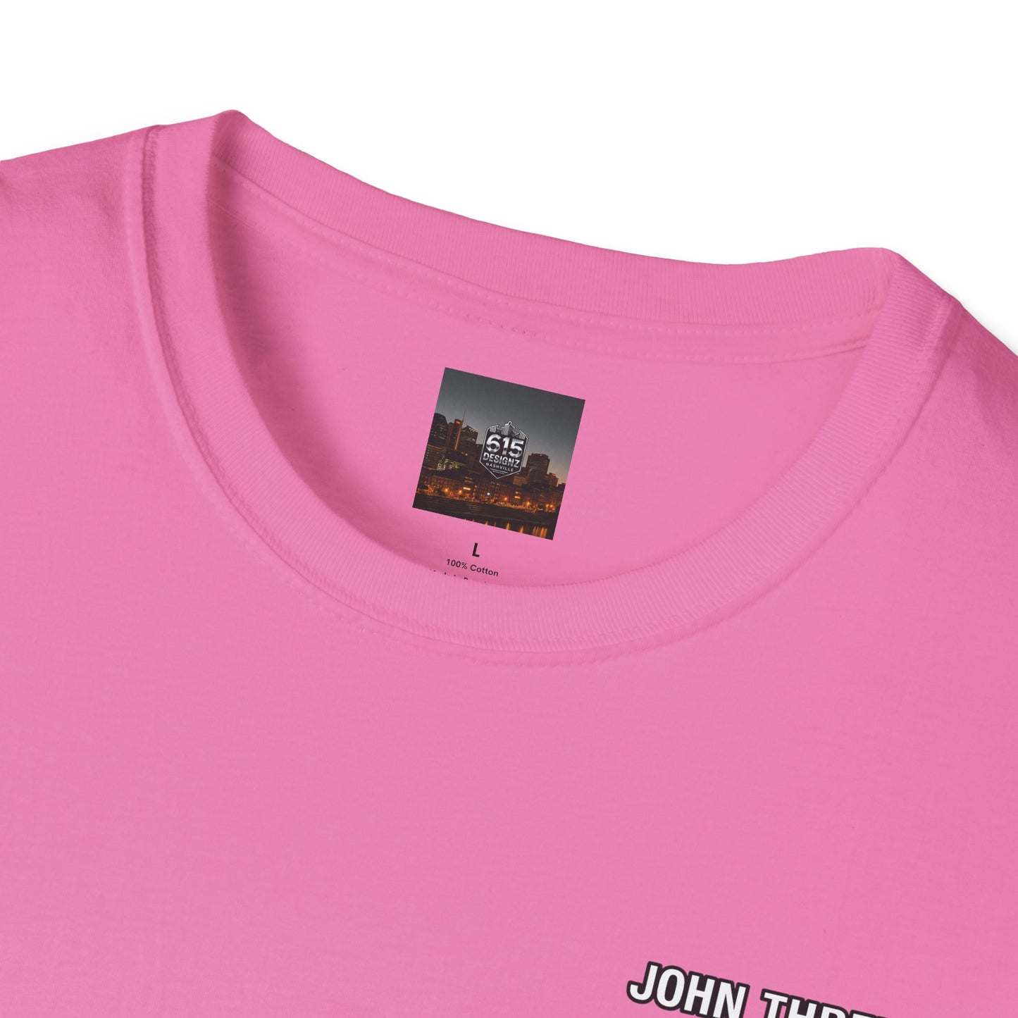 John Three 16 Chest and Back Jersey Print with Scripture Tee