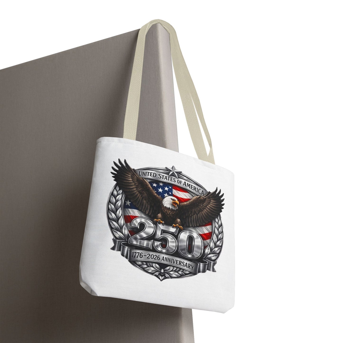#250 Patriotic Bald Eagle 250 United States Emblem Tote Bag