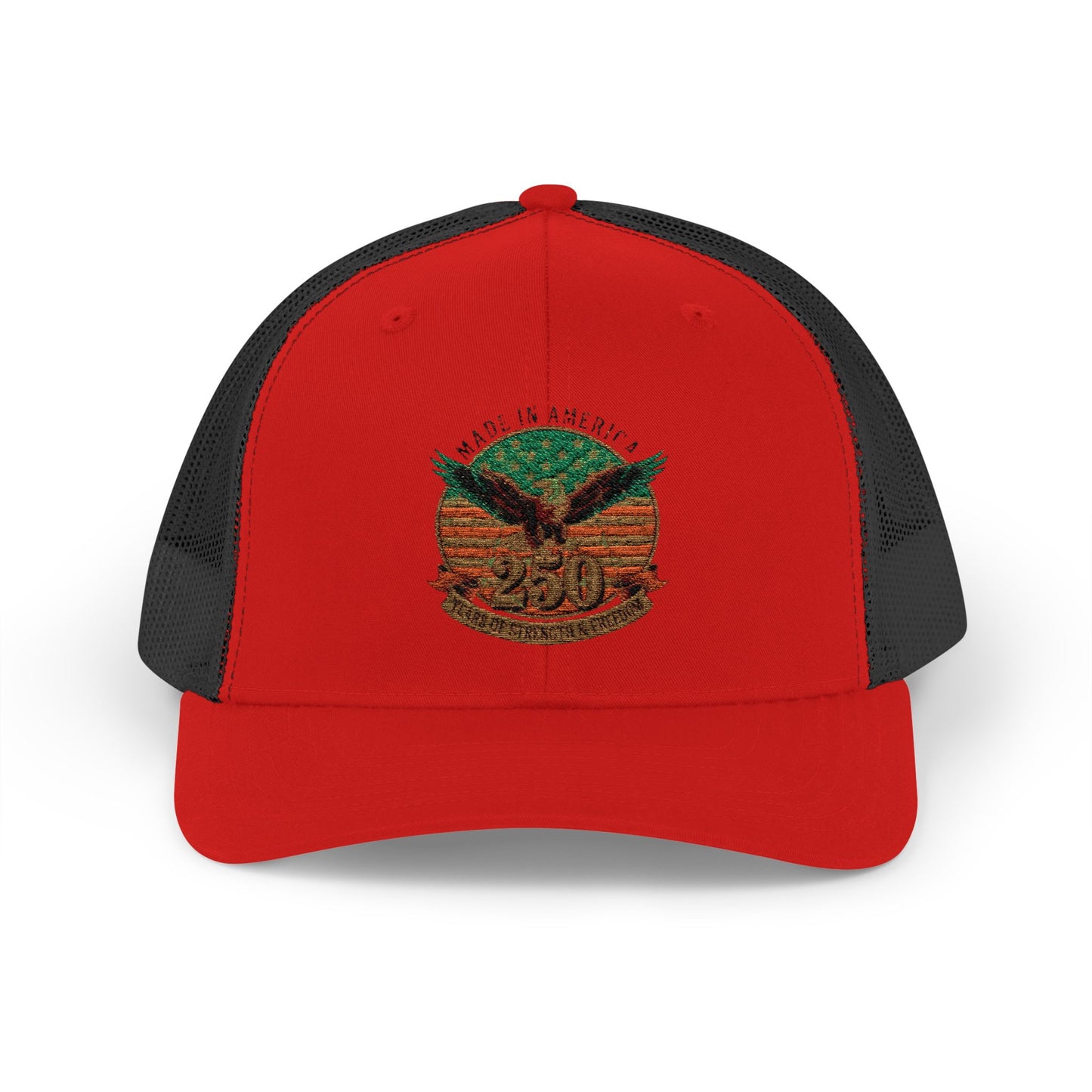 #250 Made in America Eagle 250th Anniversary Patriotic Snapback Trucker Cap