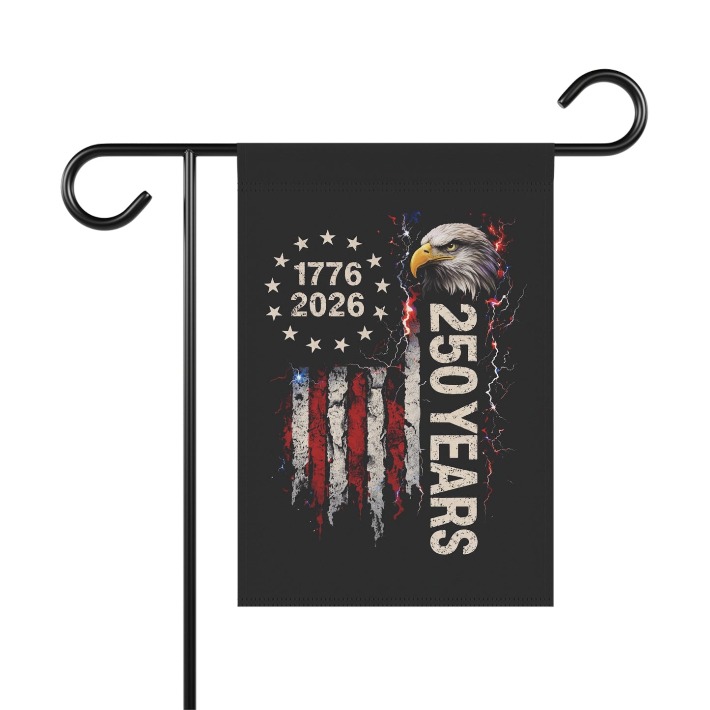 #250 1776-2026 250 Years USA Bicentennial Eagle Garden Flag — House Banner