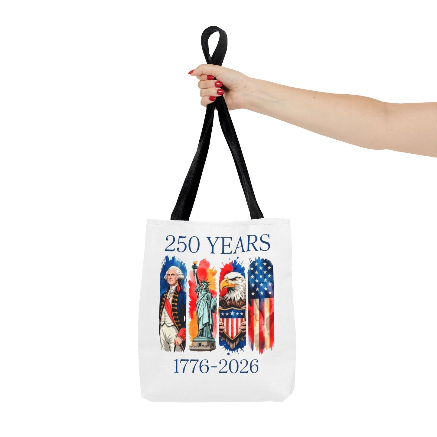 #250 250 Years American History Celebration 1776–2026 Patriotic Tote Bag