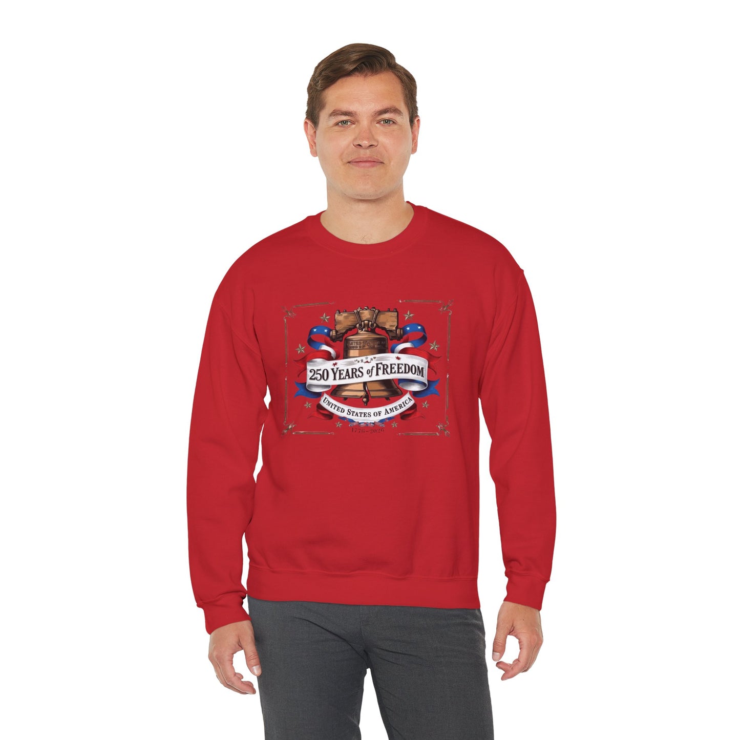 #250 250 Years of Freedom Liberty Bell Crewneck Sweatshirt