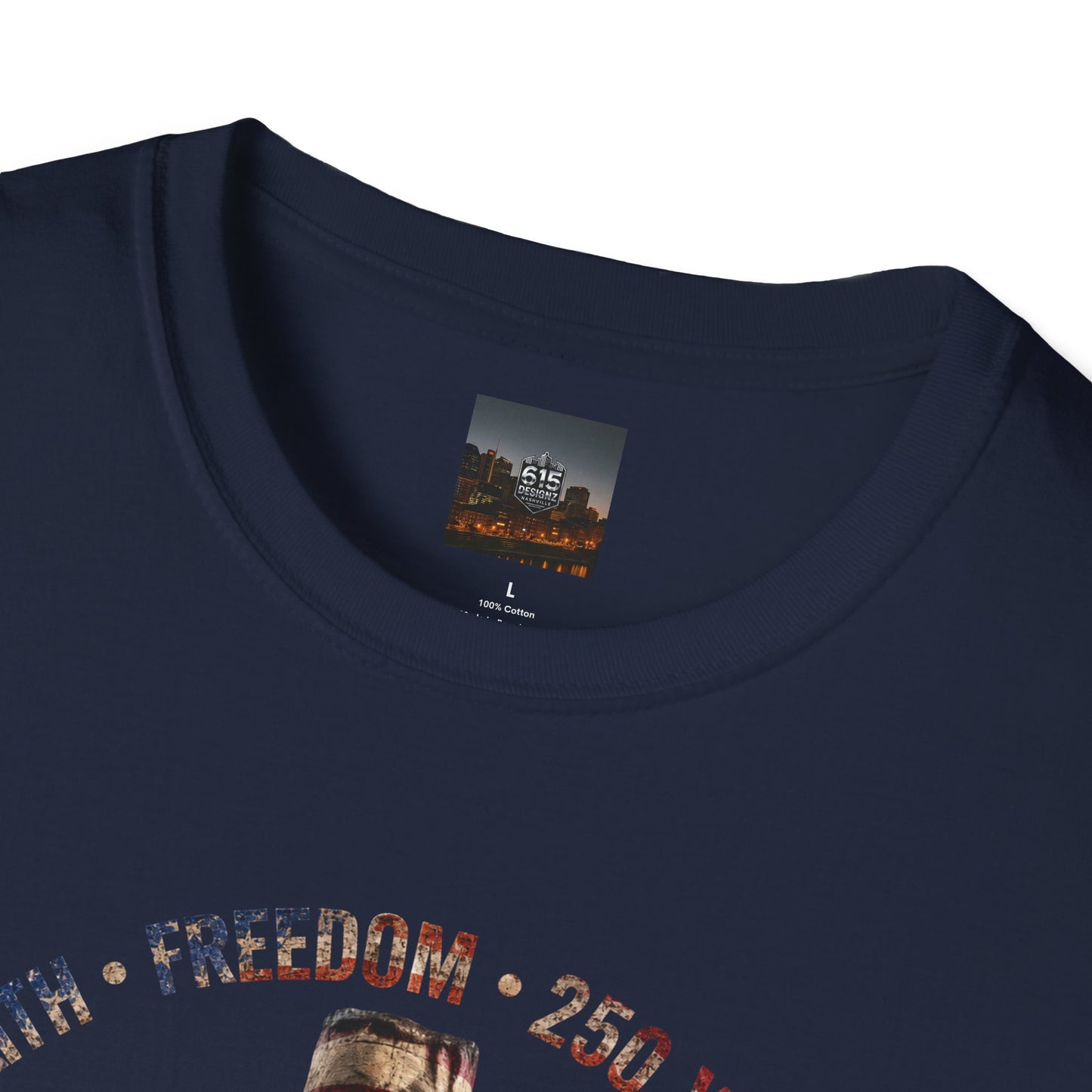 #250 Faith • Freedom 250 Years American Flag Cross & Eagle 1776-2026 T-Shirt