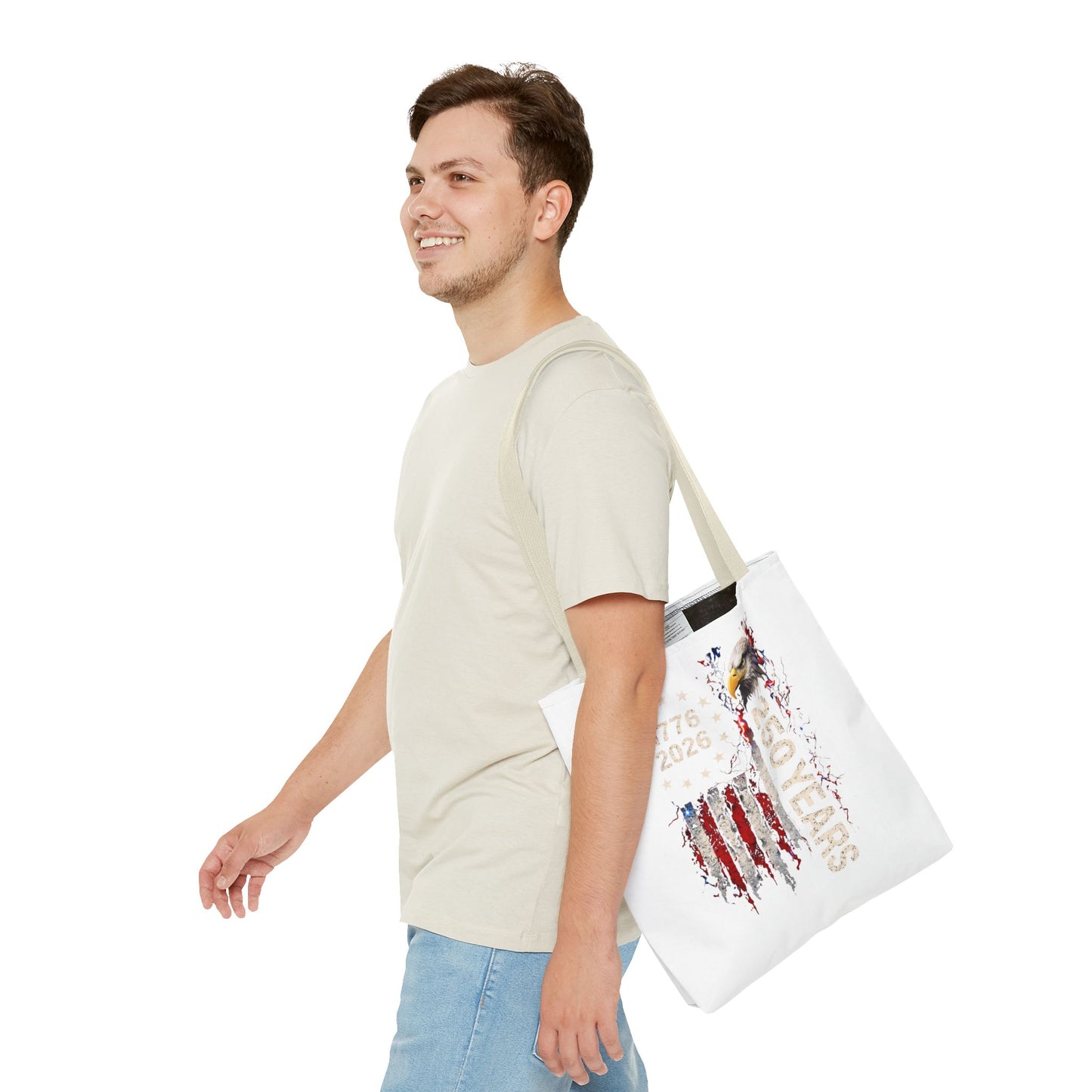 #250 1776-2026 250 Years USA Bicentennial Eagle Tote Bag