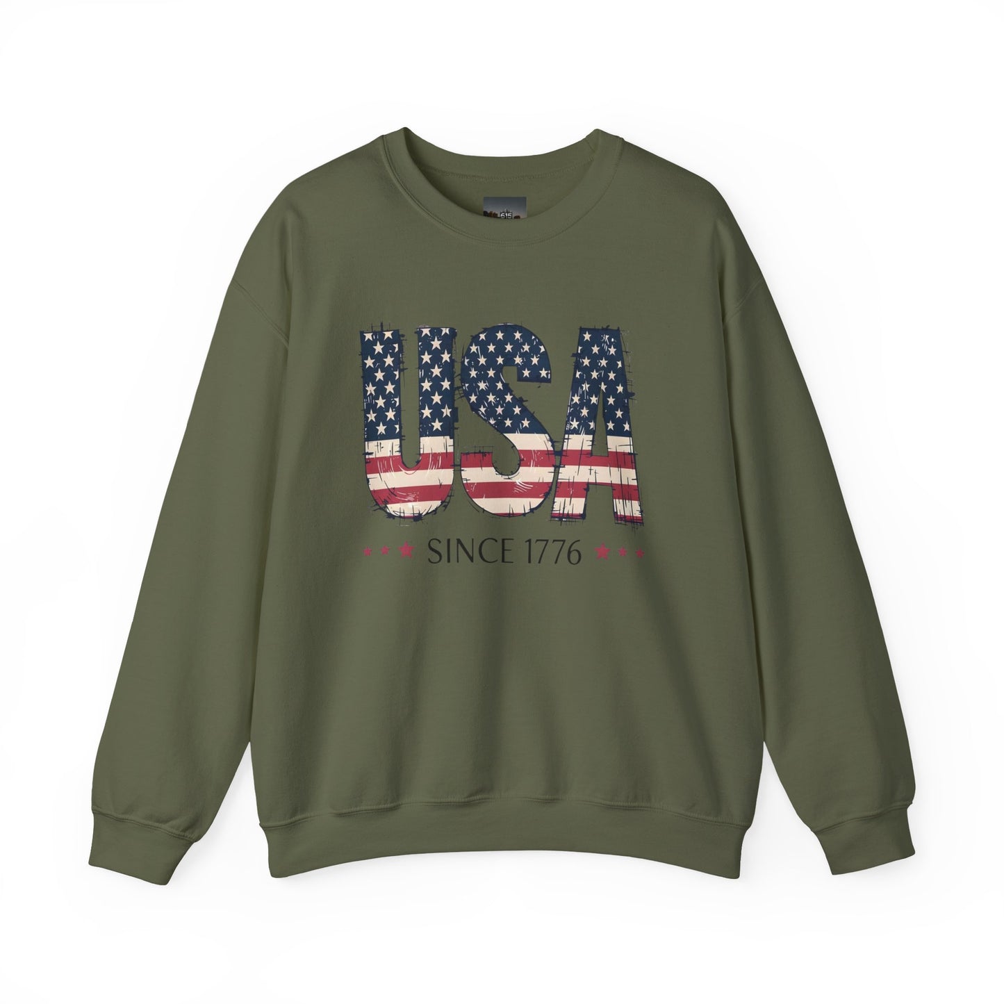 #250 USA Flag "USA Since 1776" Patriotic Crewneck Sweatshirt