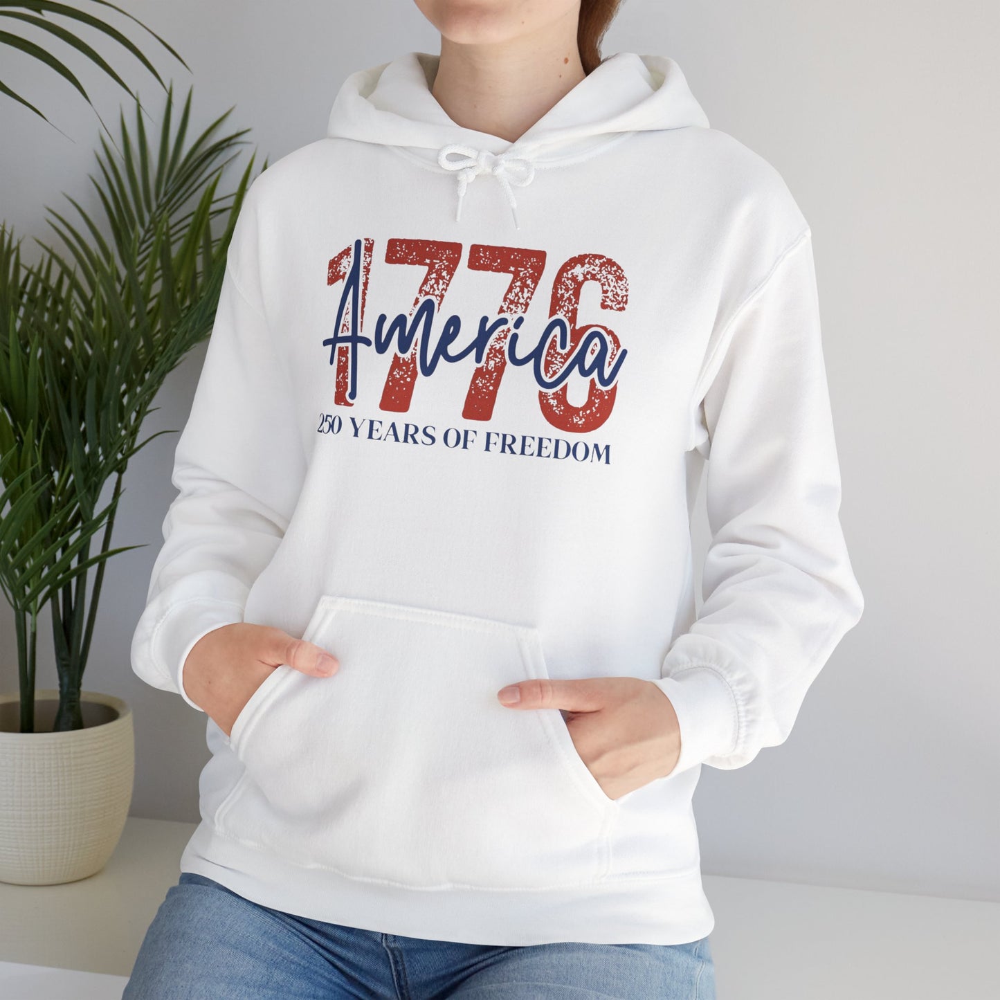 #250 1776 America: 250 Years of Freedom' Patriotic Independence Day Hoodie